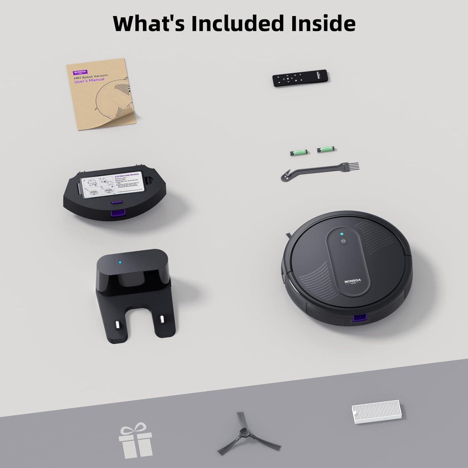 Aspiradora Robot MONSGA MR1 SE 3000Pa Control Remoto 140min