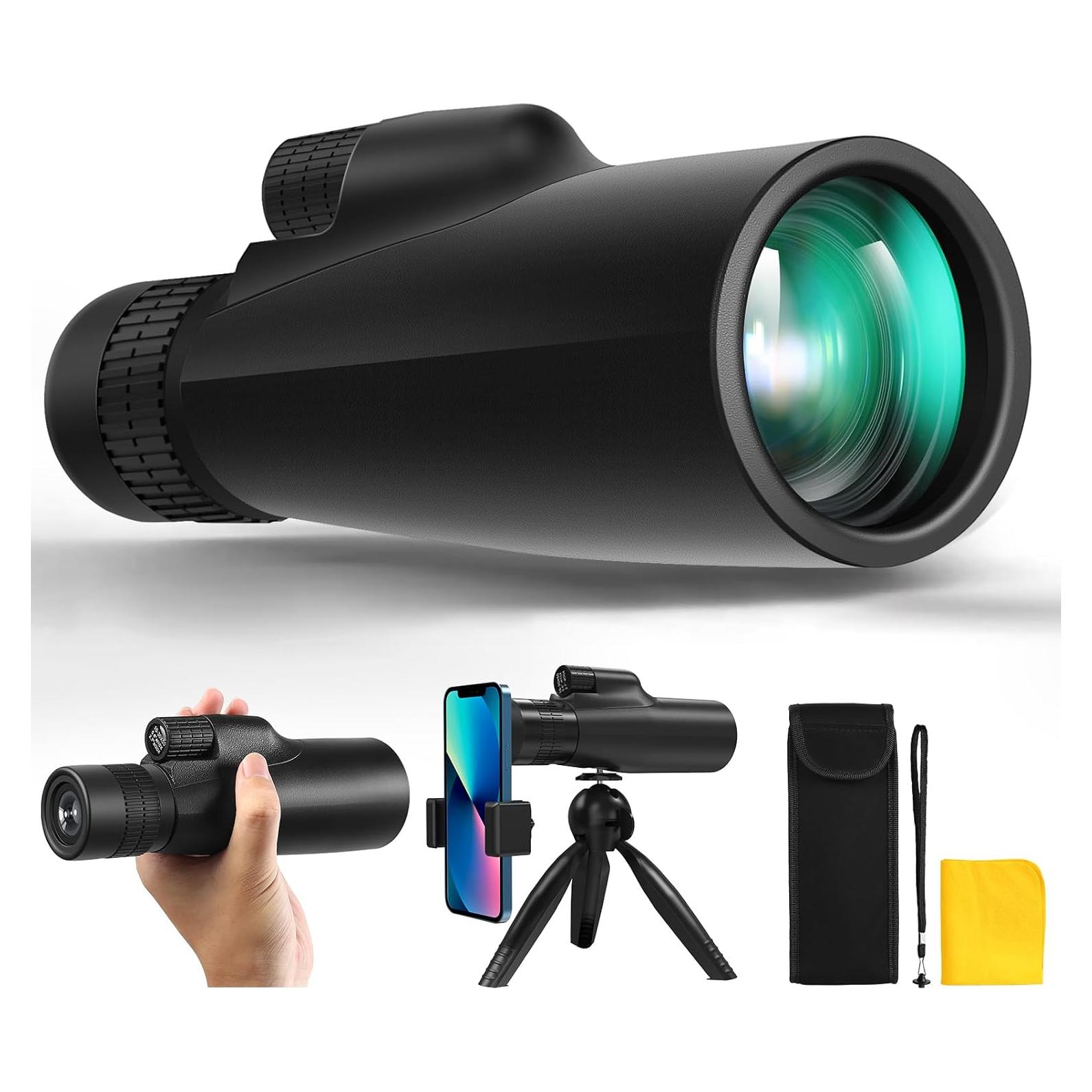 Monocular EpicSeren 10-30x50 con trípode y soporte