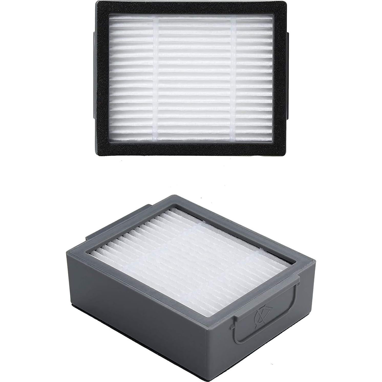 Juego de Repuestos ECOMAID para iRobot Roomba E/I Series - 1 Cepillo de Goma, 4 Filtros HEPA, 5 Cepillos Laterales