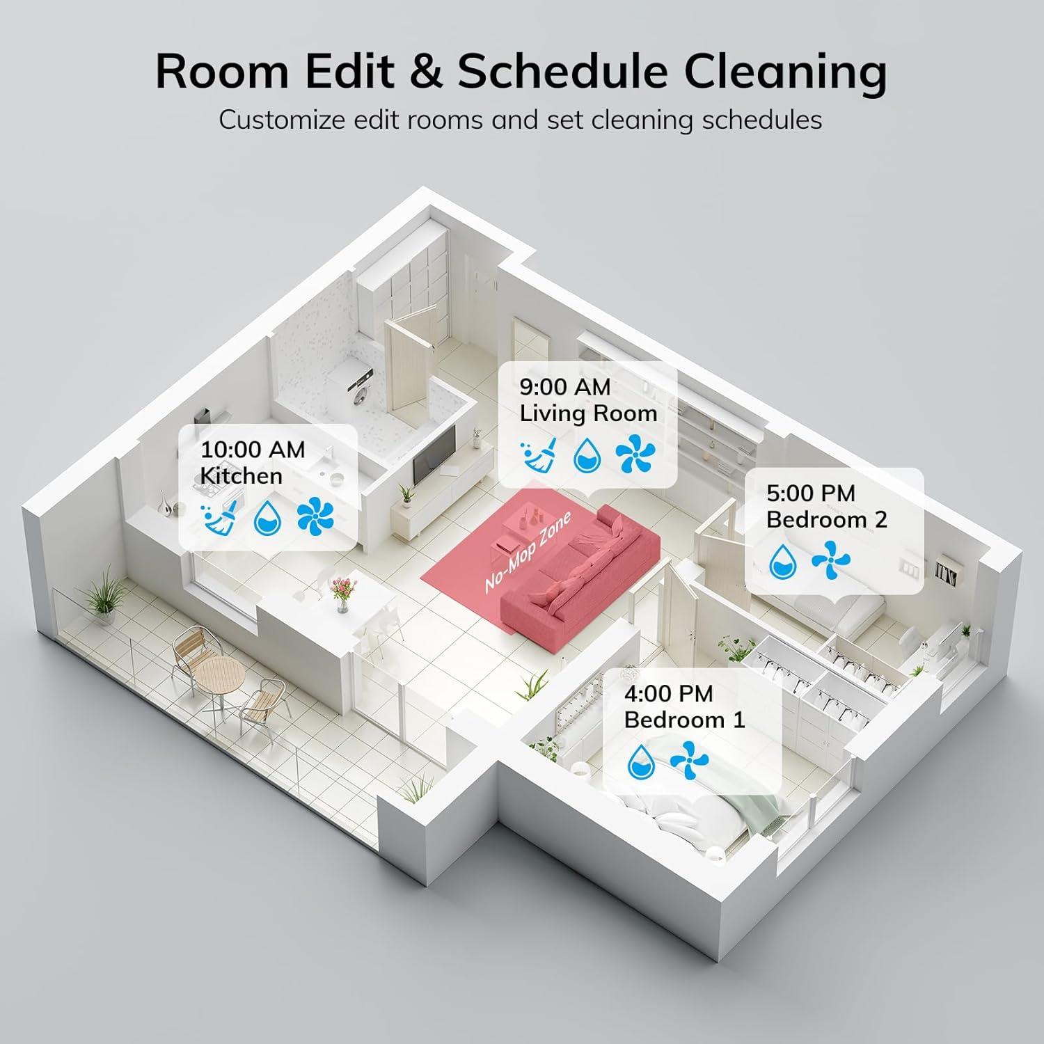 ILIFE A12 Pro Robot Vacuum and Mop Combo, Self Emptying Robot Vacuum Cleaner + A12 Pro Replacement Dust Bags, 5 Pack Included