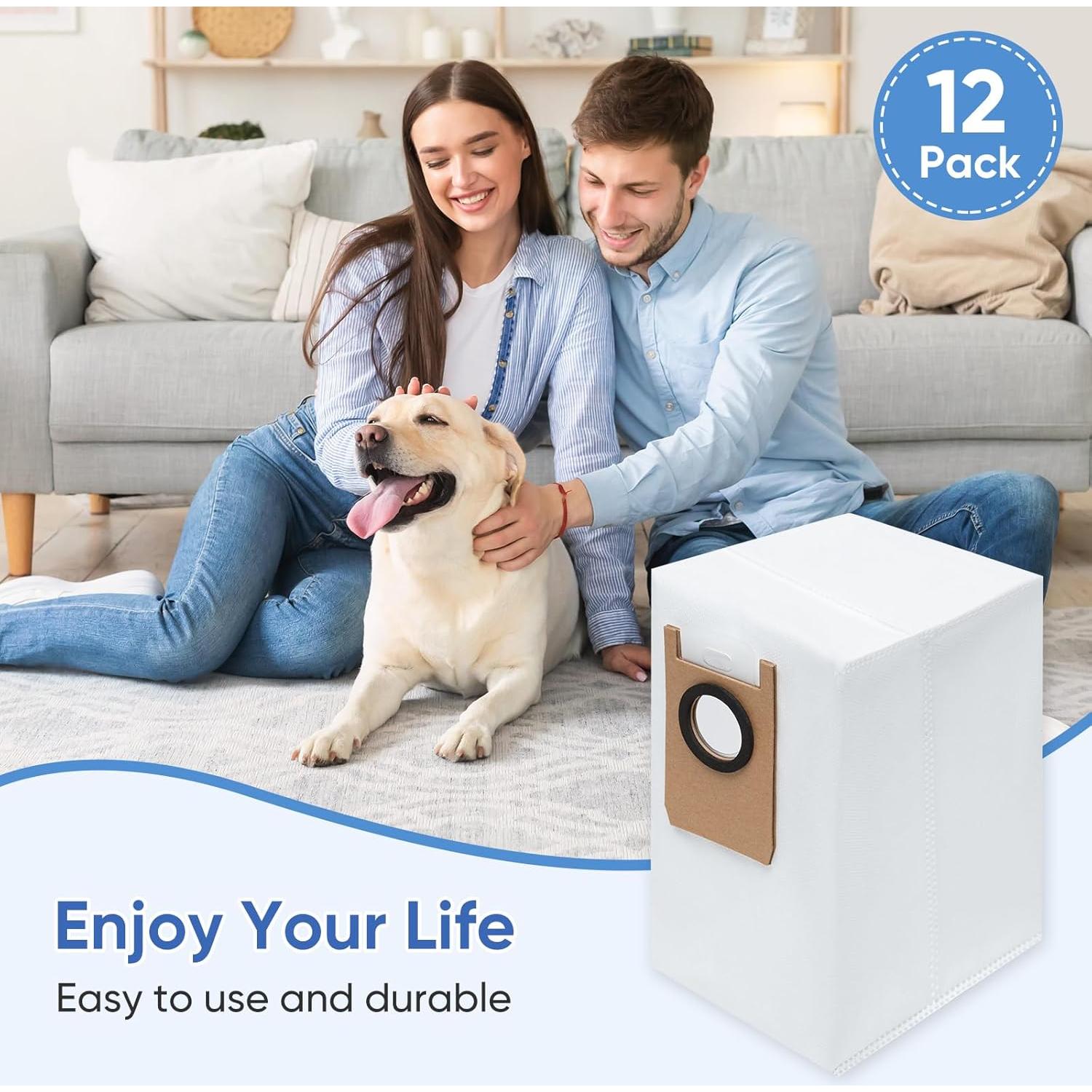 Paquete de 12 bolsas de polvo LBLVBNEWD para Eufy Omni S1 Pro