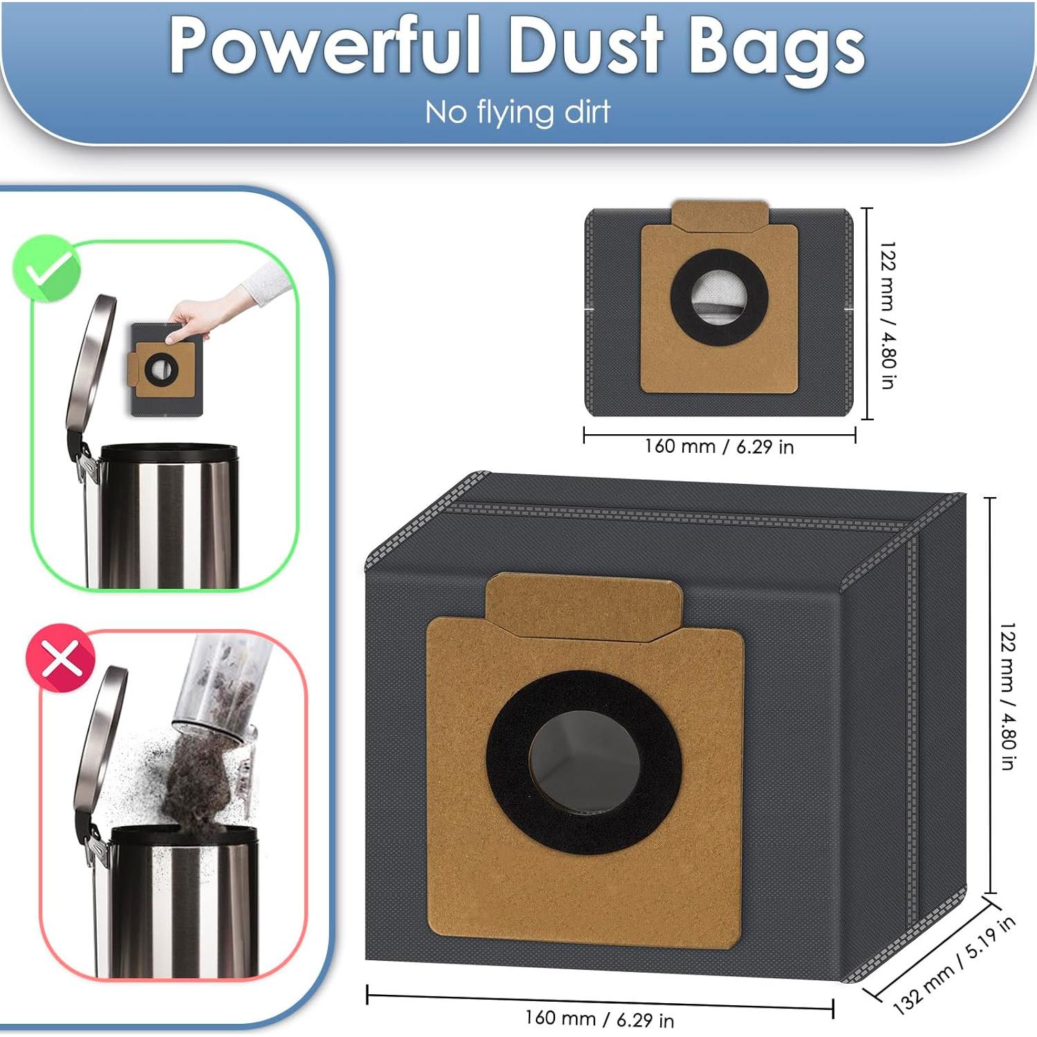 9 Bolsas de Polvo Reemplazo MIBUMIKI para Aspiradora Eufy X8/X10 Pro