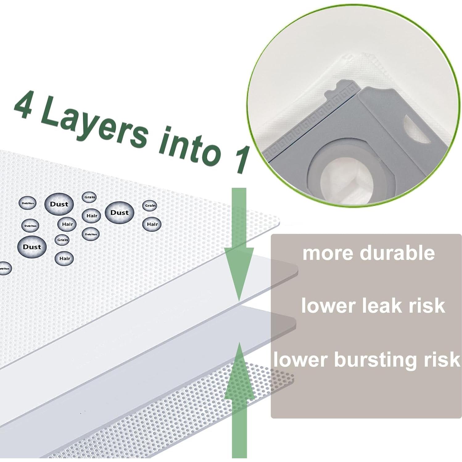 Paquete de 12 bolsas de basura NautDuty para aspiradoras iRobot