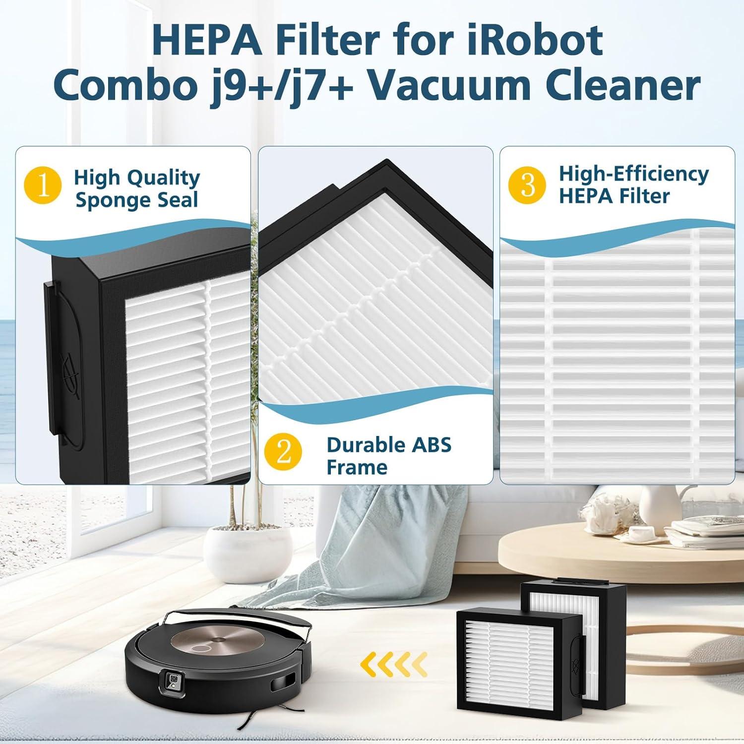 Filtros HEPA Lacvik para i-Robot Roomba Combo 10 Max/j9+/j7+