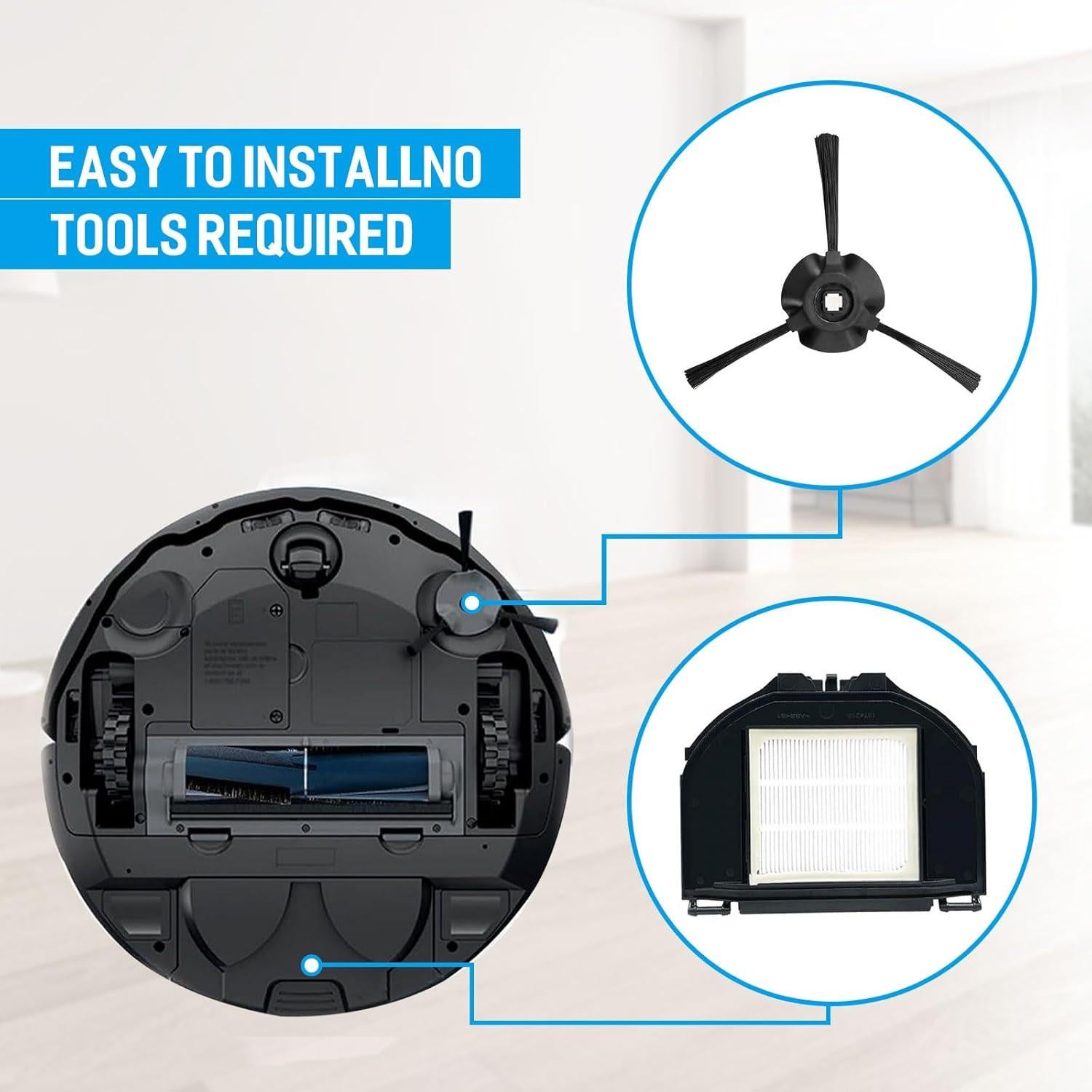 Repuestos SaferCCTV para Aspiradora Shark RV2310 - 6 Cepillos, 4 Filtros HEPA