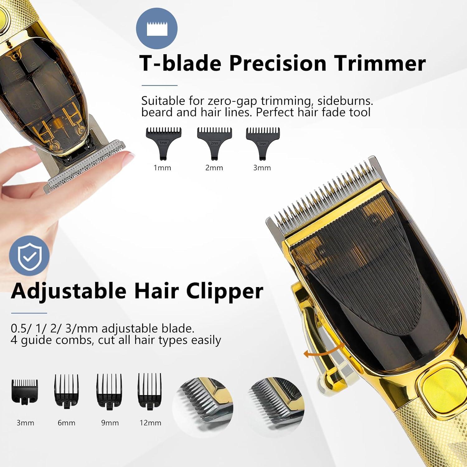 Cortadora de Cabello Bomic Oro Inalámbrica con LCD