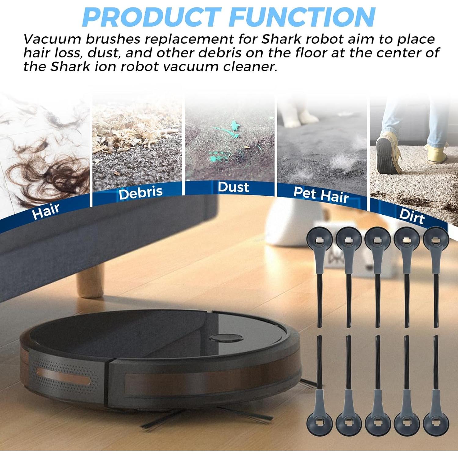 Paquete de 8 Cepillos Laterales Repuesto 102KY1000 para Shark ION