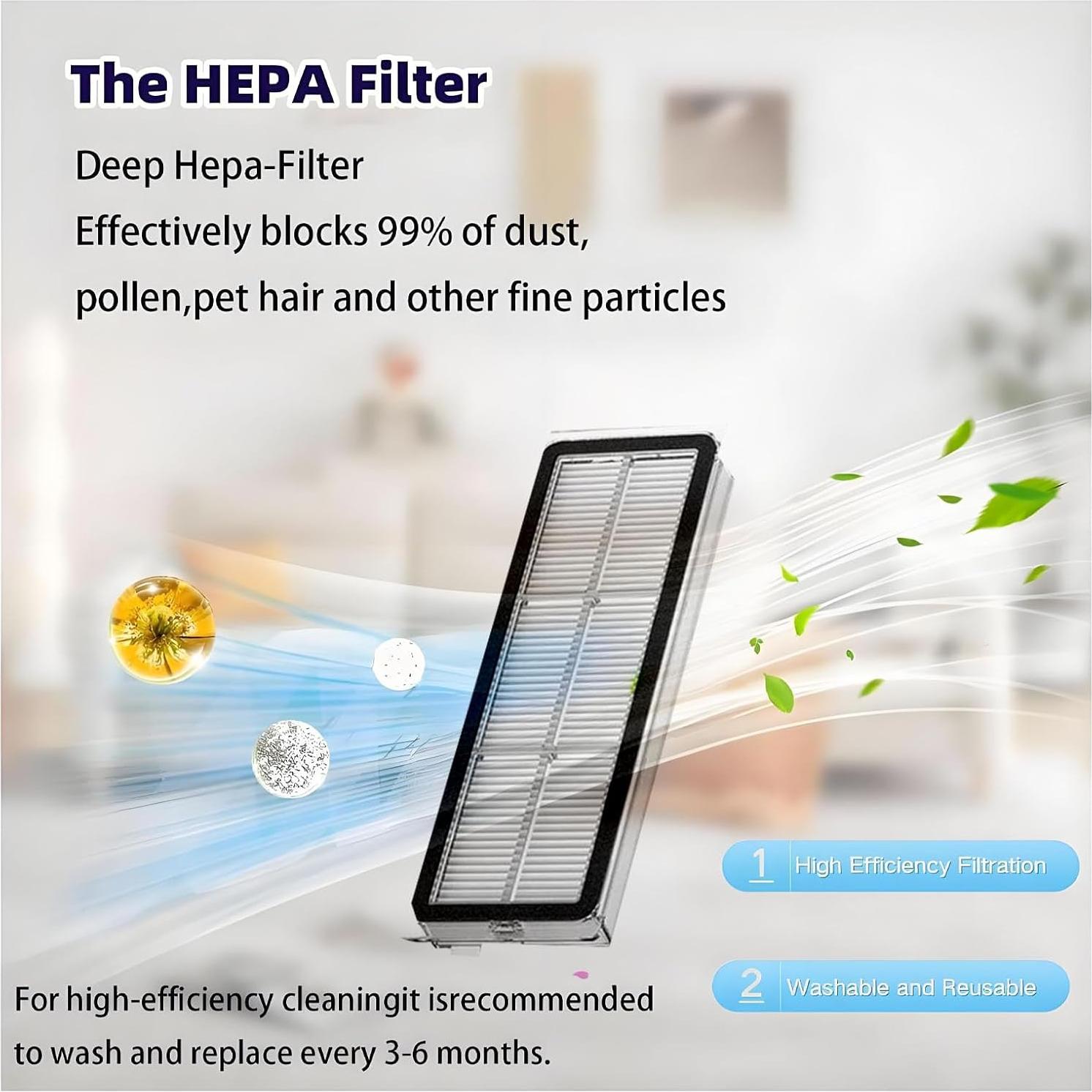 Kits de Repuesto Jpbaisqic para Robot Aspirador Mova S10 Plus