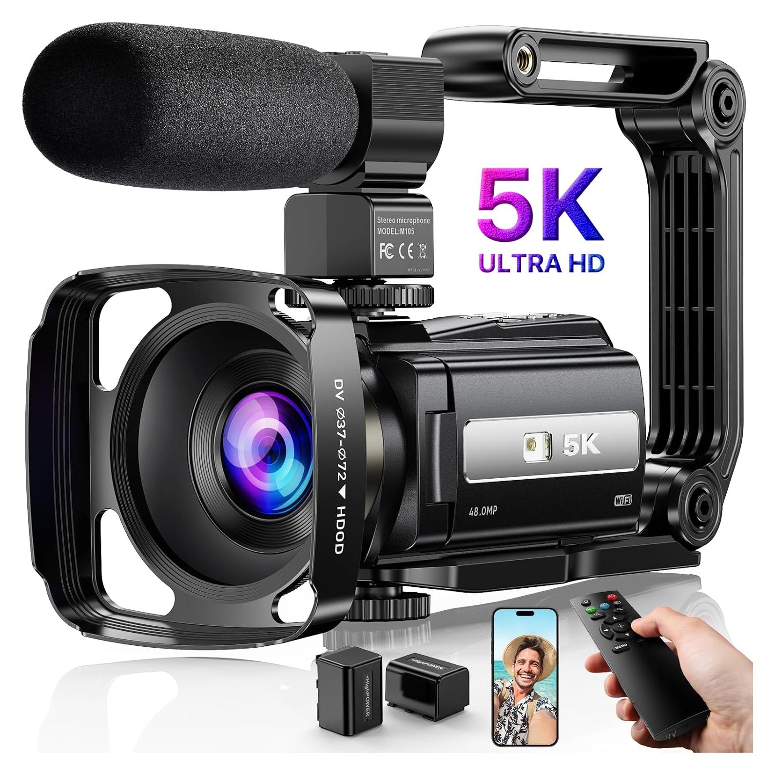 Cámara de Video 5K NINIVISION 48MP WiFi Pantalla Táctil 3"