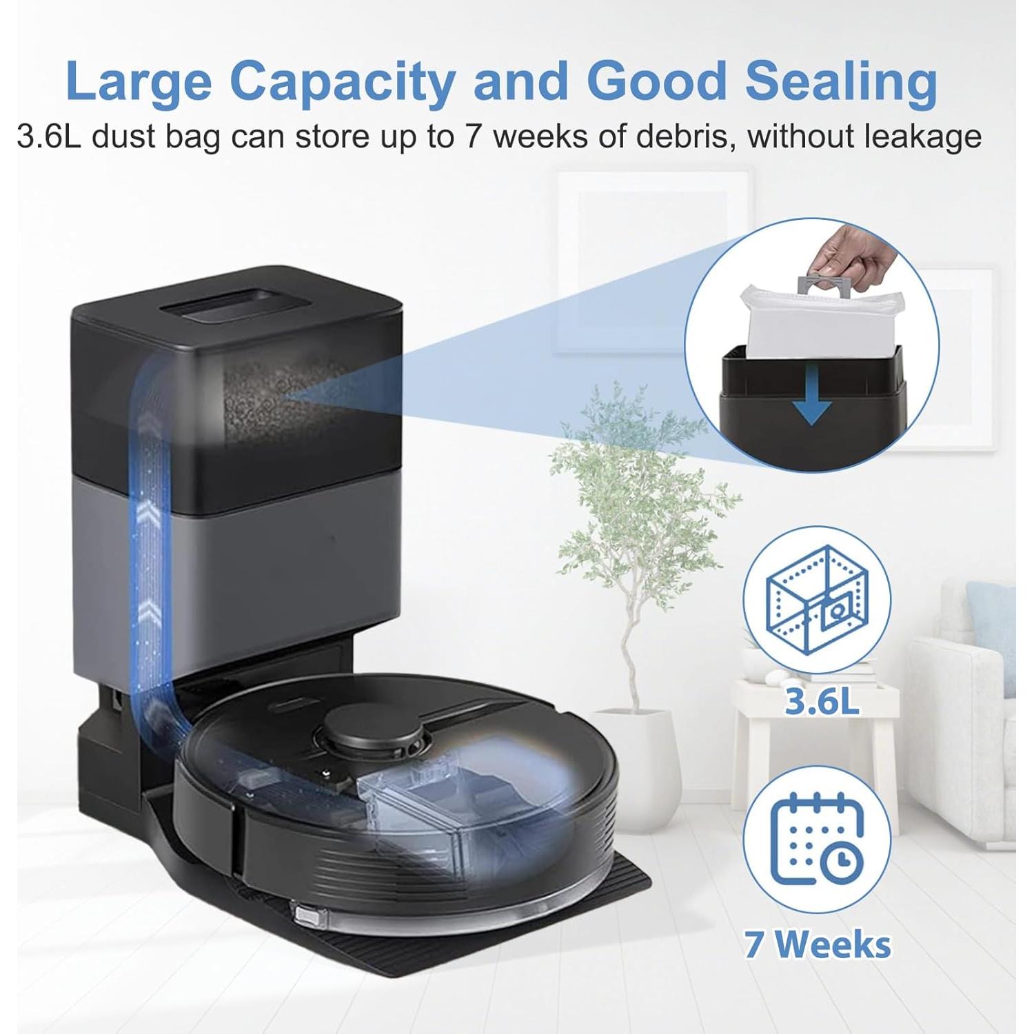 16 Bolsas Desechables Anmumu para Roborock S8+, S7 Max Ultra