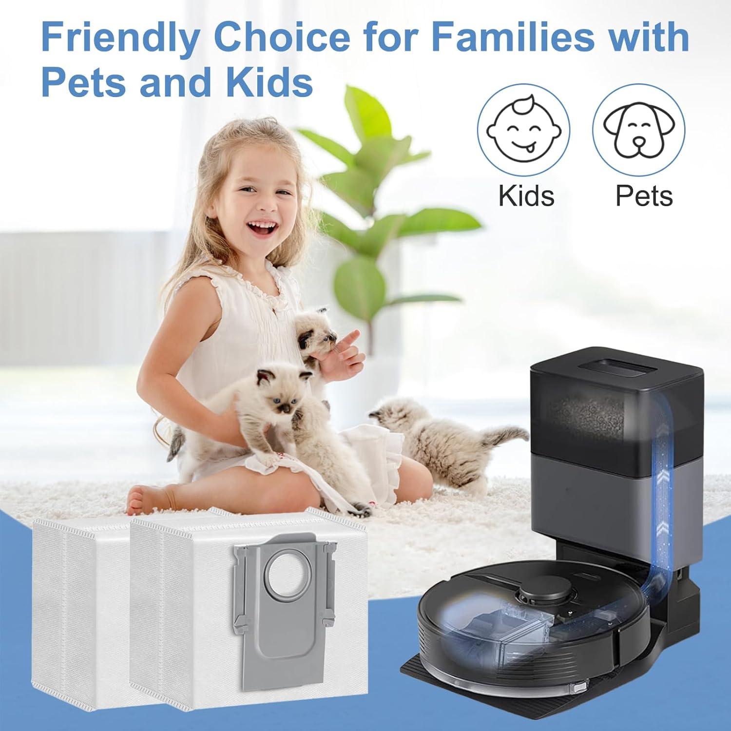 16 Bolsas Desechables Anmumu para Roborock S8+, S7 Max Ultra