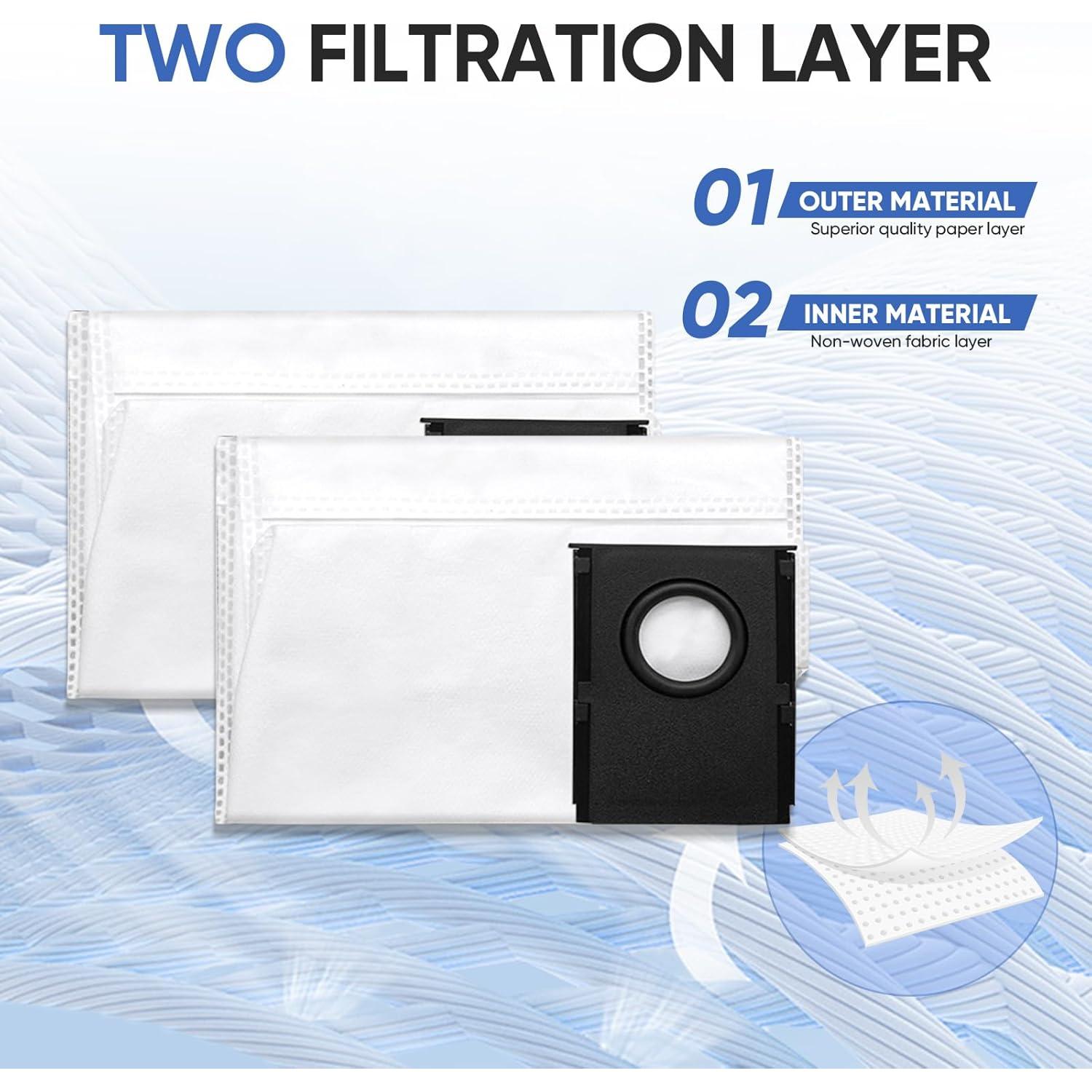 Paquete de 12 Bolsas de Reemplazo BIHARNT para Aspiradora J15 Pro Ultra