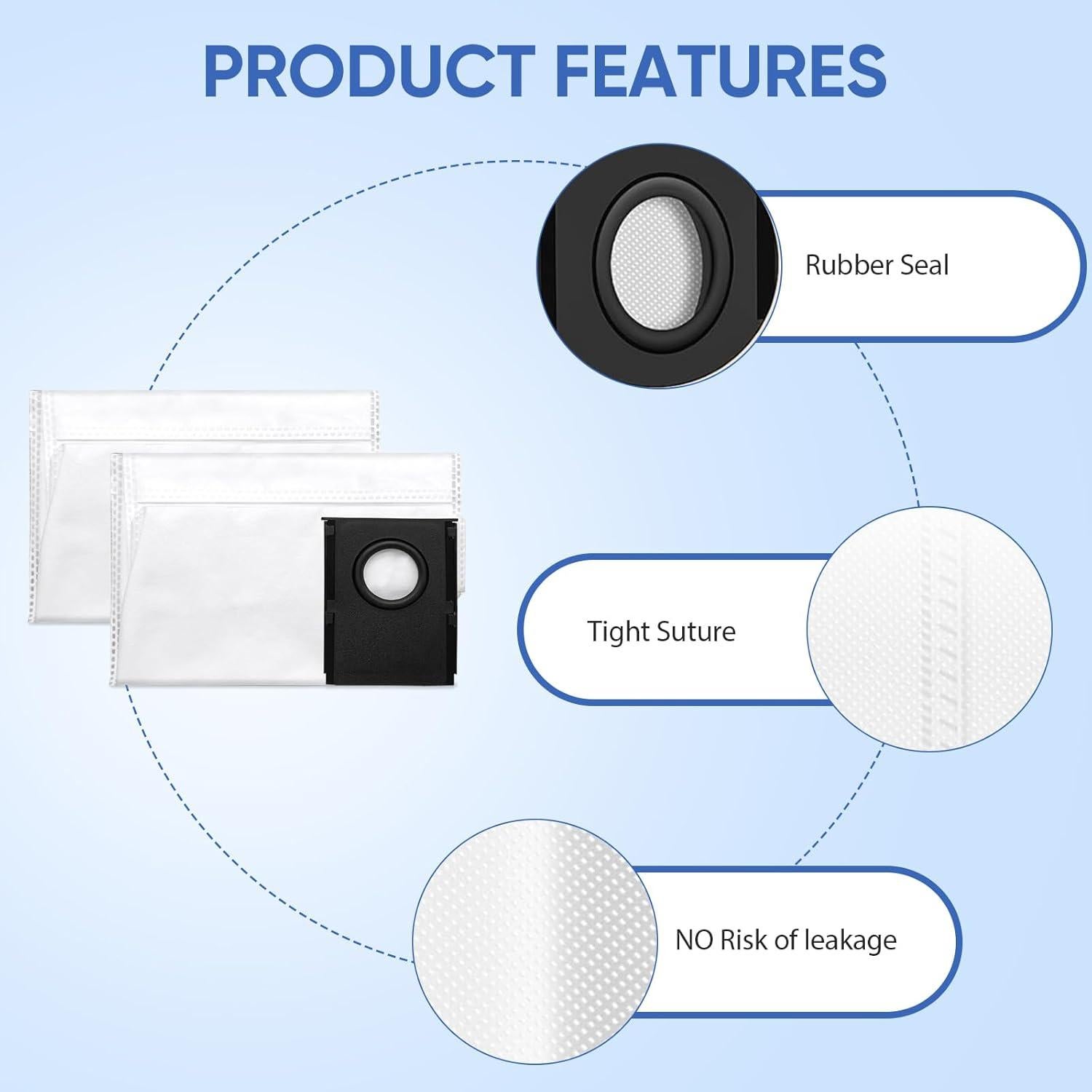 Paquete de 12 Bolsas de Reemplazo BIHARNT para Aspiradora J15 Pro Ultra