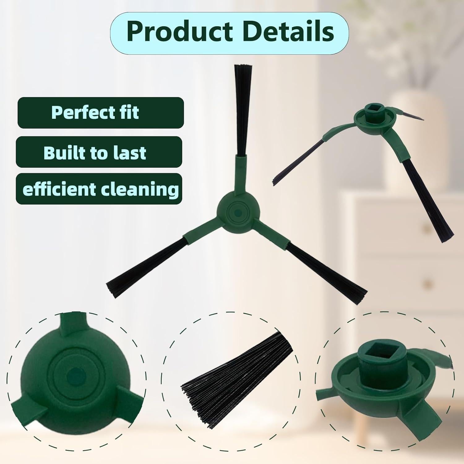 Paquete de 9 Cepillos Laterales EXPILOVI para iRobot Roomba