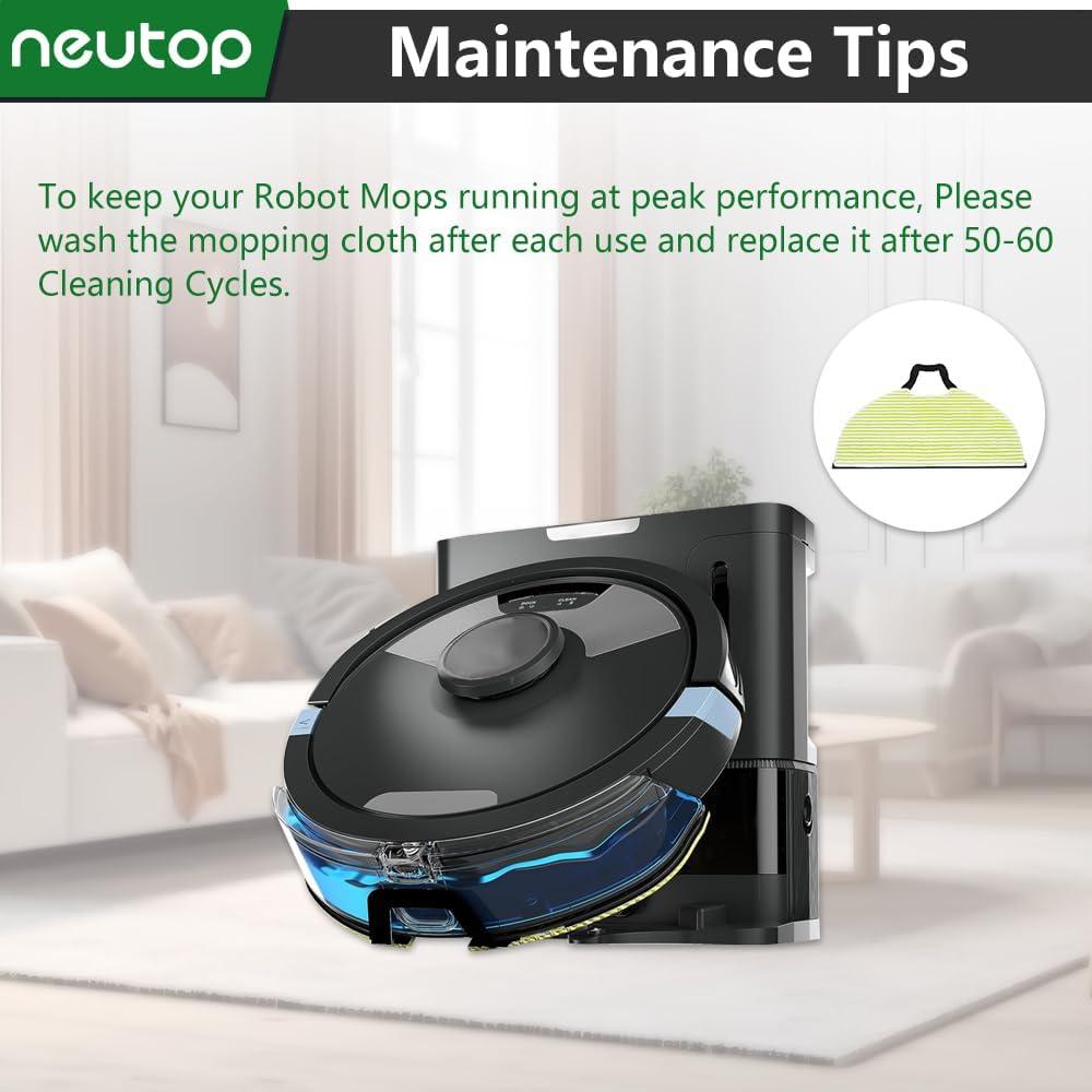 Paños de Mopa Neutop para Aspiradora Robot Shark - 8 Piezas Lavables