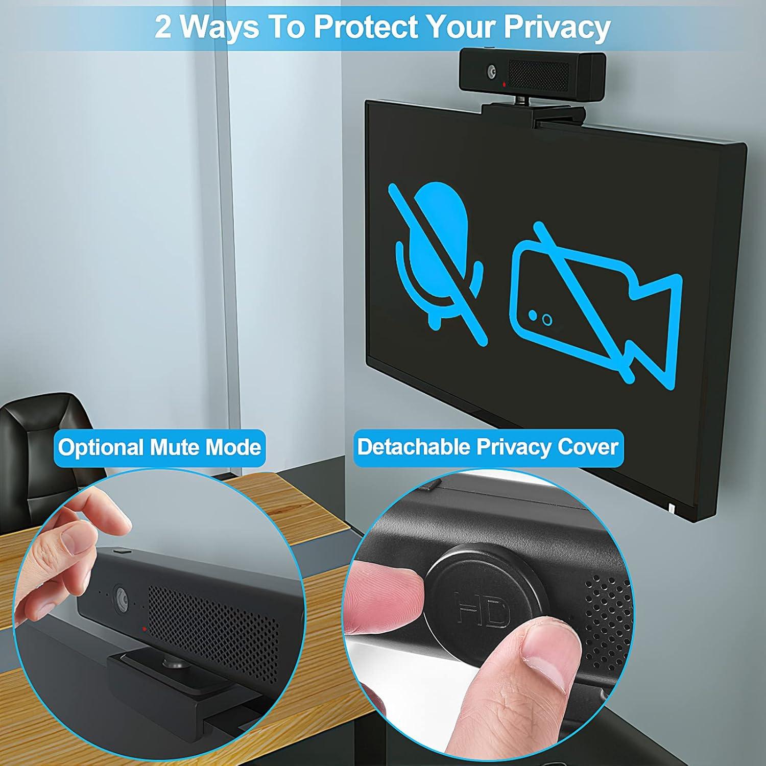 Cámara Webcam Full HD 1080P Maciebelle con Altavoz y Micrófonos