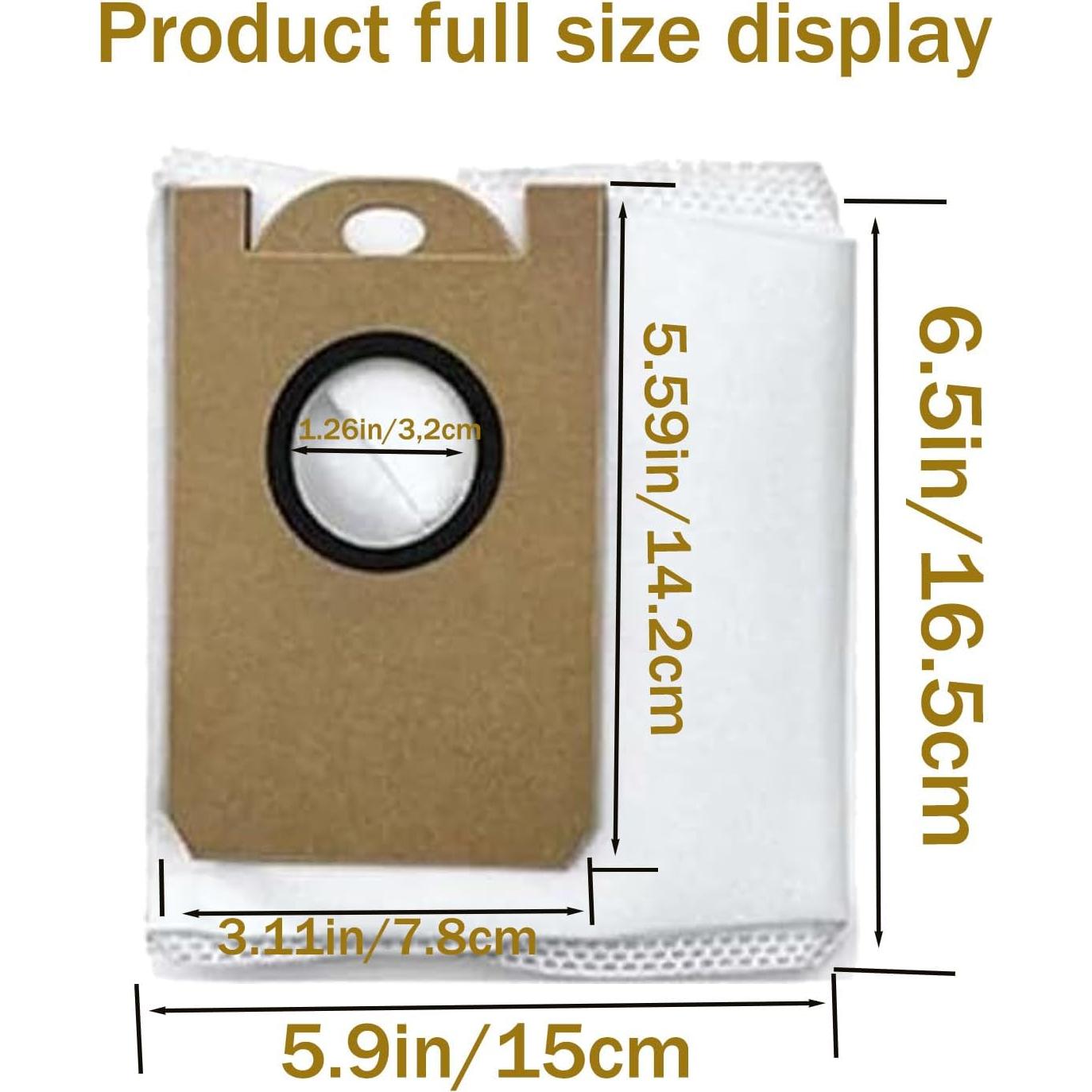 10 Bolsas de Polvo Reemplazo Dranmoner para Aspiradoras Robot