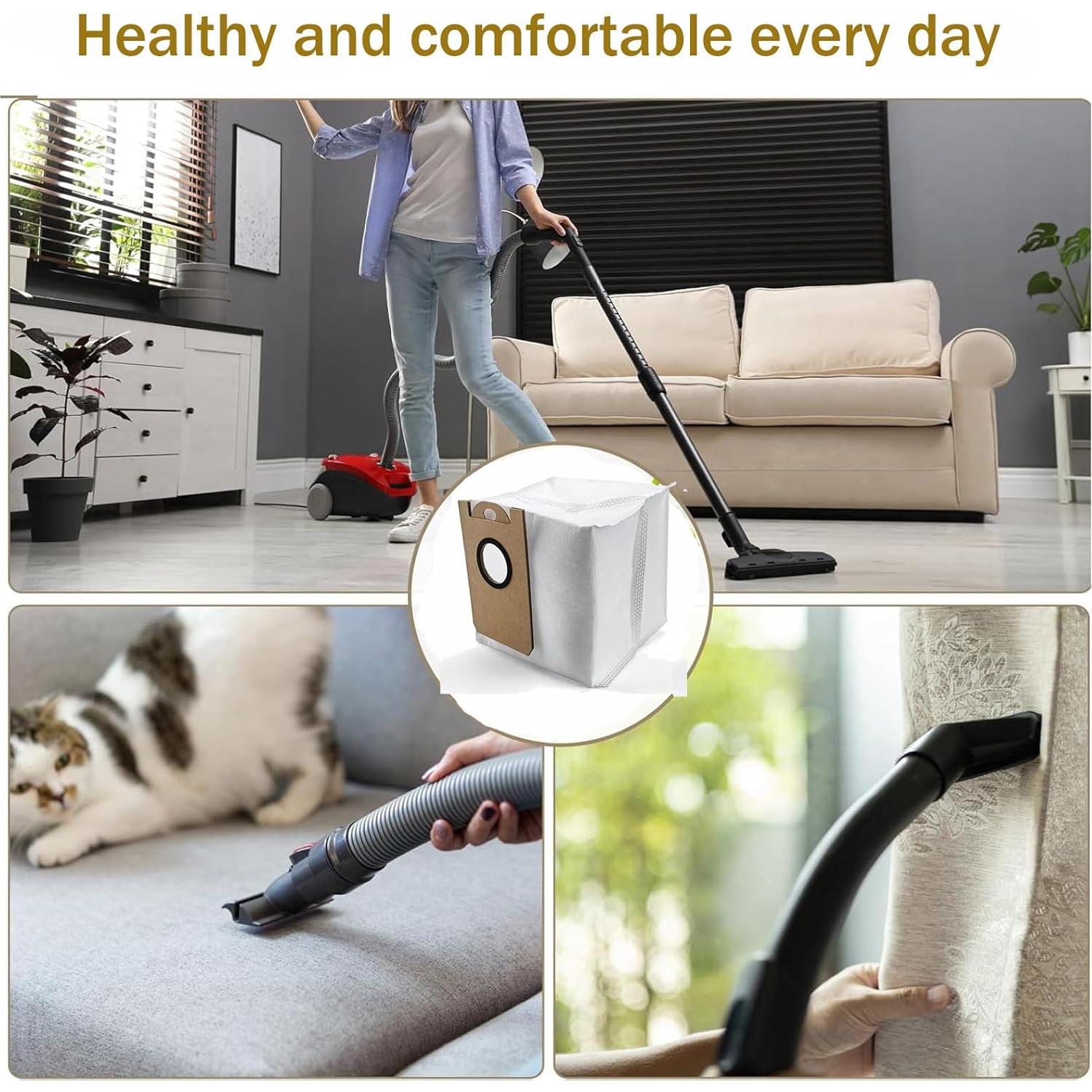 10 Bolsas de Polvo Reemplazo Dranmoner para Aspiradoras Robot