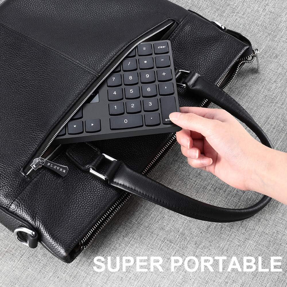 Teclado Numérico Inalámbrico Attoe 35 Teclas Recargable Negro