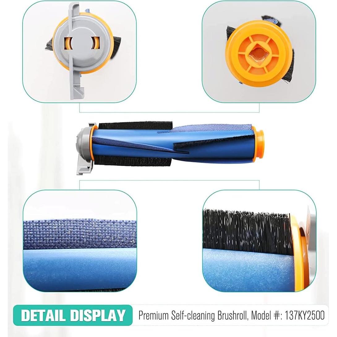 2 Pack Replacement Main Roller Brush Parts for Shark RV2303AE, AV2501S, AV2511AE, AV2501AE Main Brush Robot Vacuum Cleaner