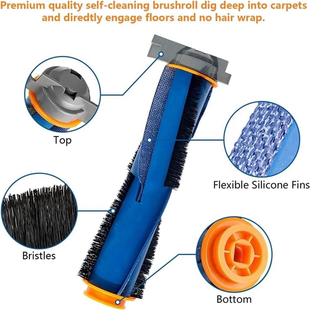 2 Pack Replacement Main Roller Brush Parts for Shark RV2303AE, AV2501S, AV2511AE, AV2501AE Main Brush Robot Vacuum Cleaner