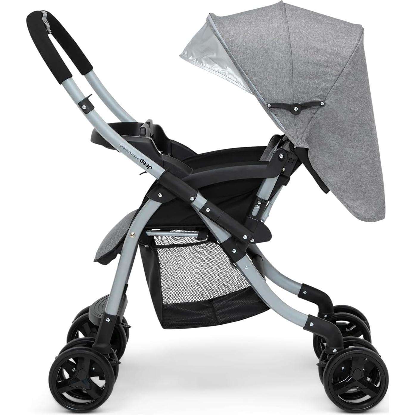 Carriola Estándar Jeep Unlimited Tweed Gris Manija Reversible