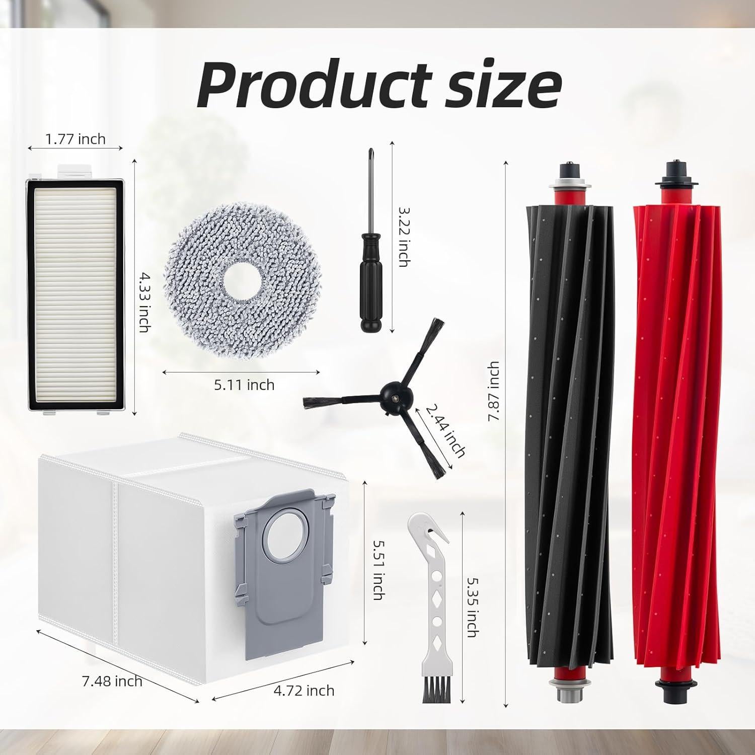 Kit de Accesorios 24 Piezas Walntec para Roborock Qrevo