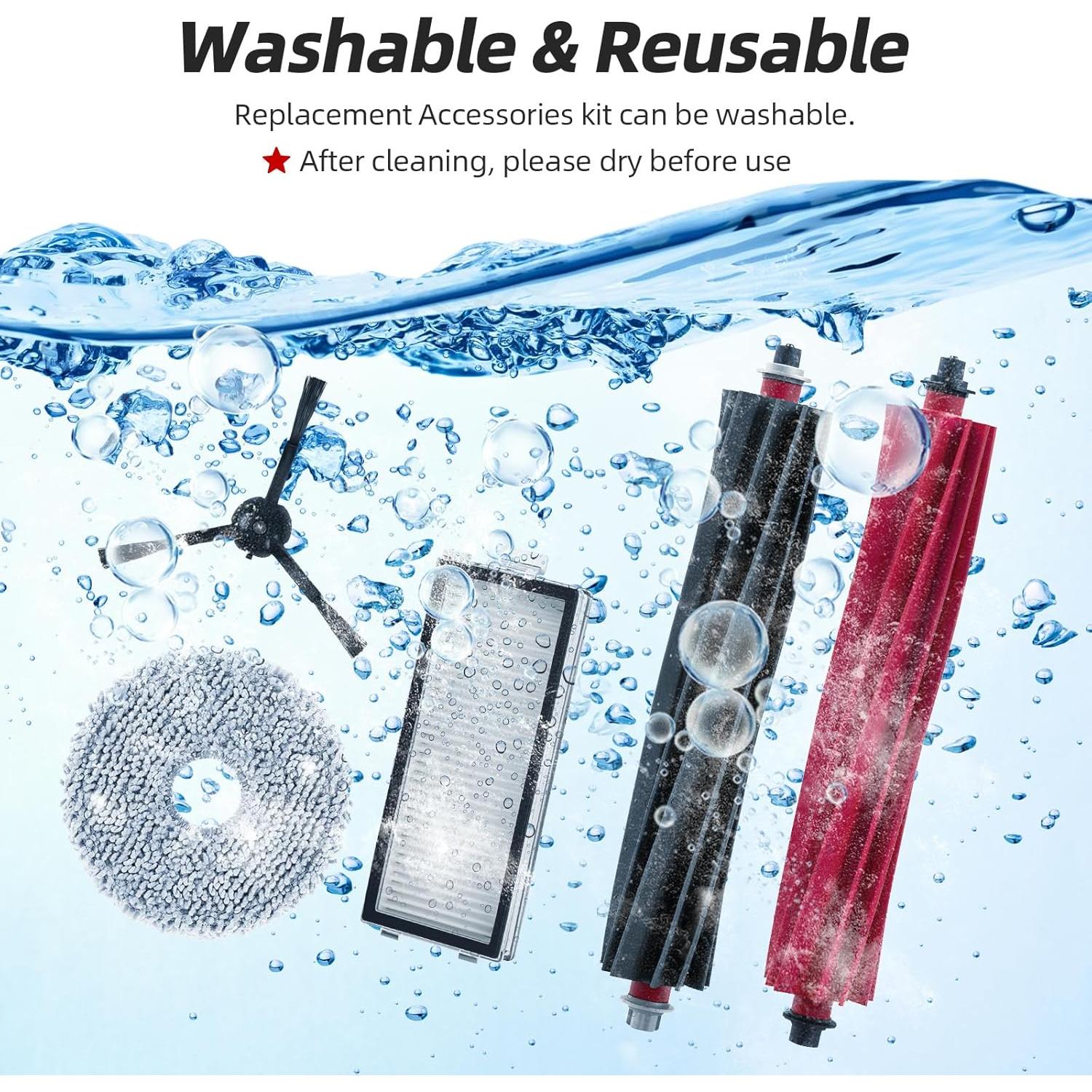 Kit de Accesorios 24 Piezas Walntec para Roborock Qrevo