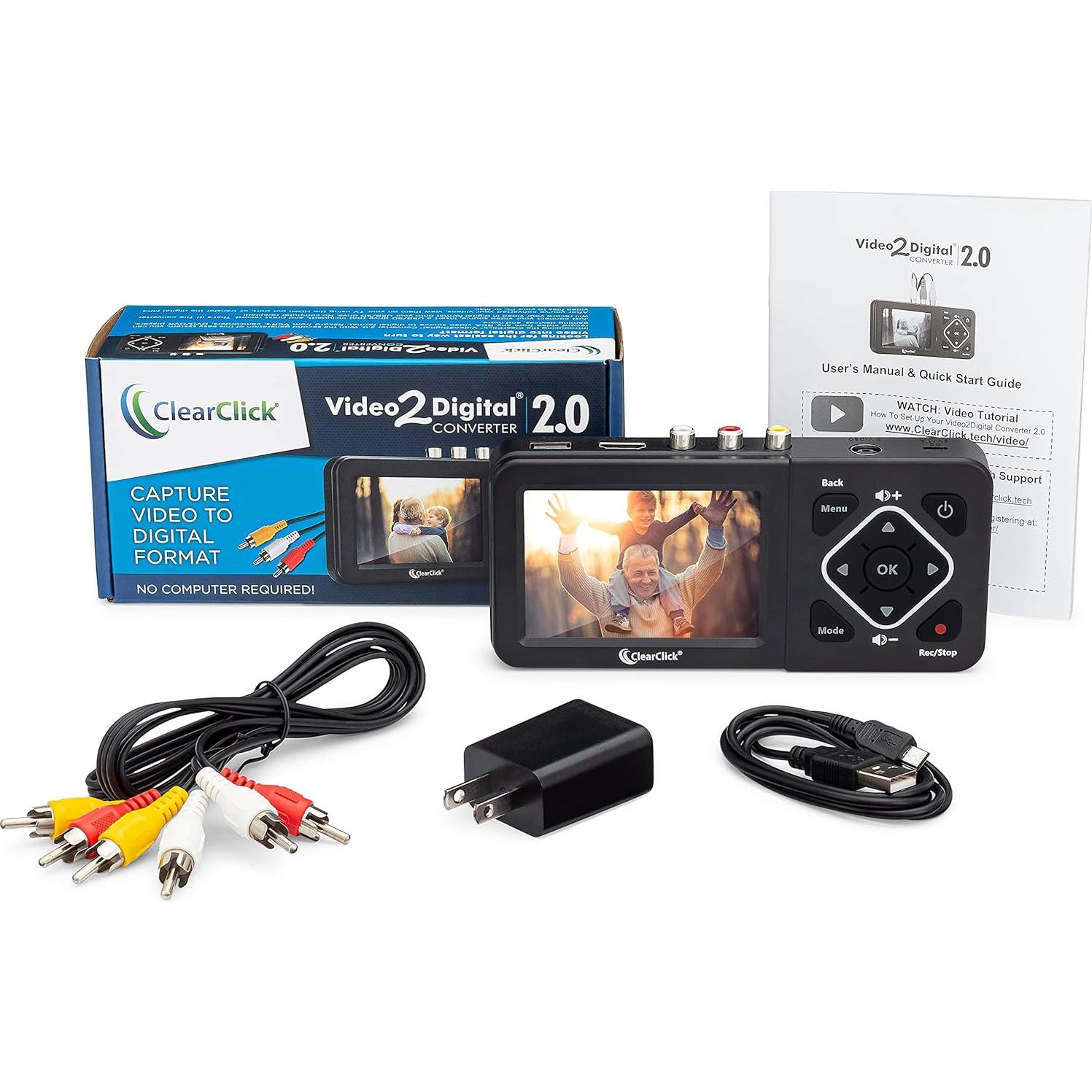 Convertidor de Video a Digital ClearClick 2.0 - Graba VHS y DVD