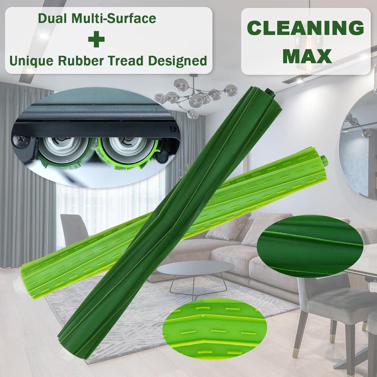 2 Juegos de Cepillos de Goma Dual para iRobot Roomba S9/S9+