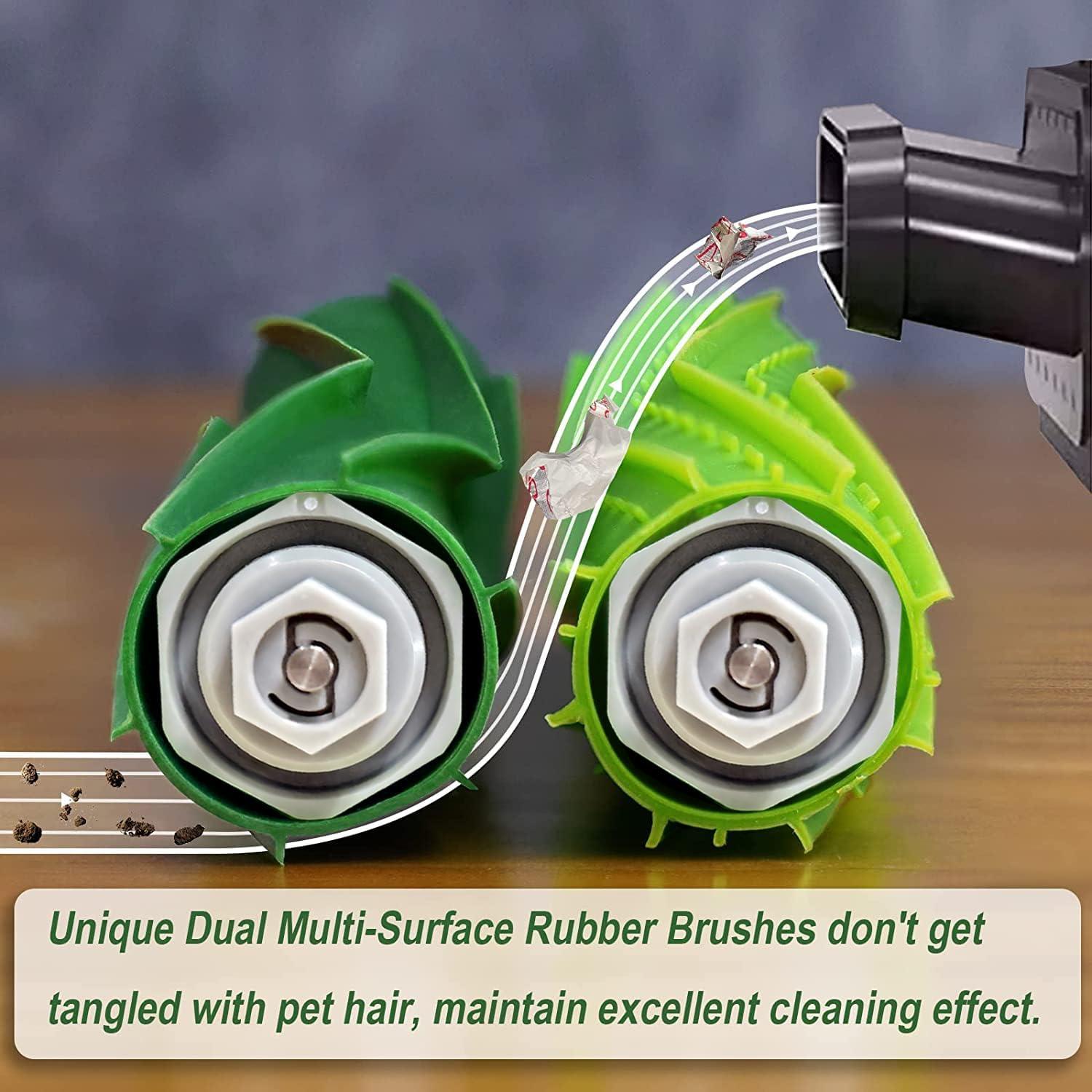 2 Juegos de Cepillos de Goma Dual para iRobot Roomba S9/S9+