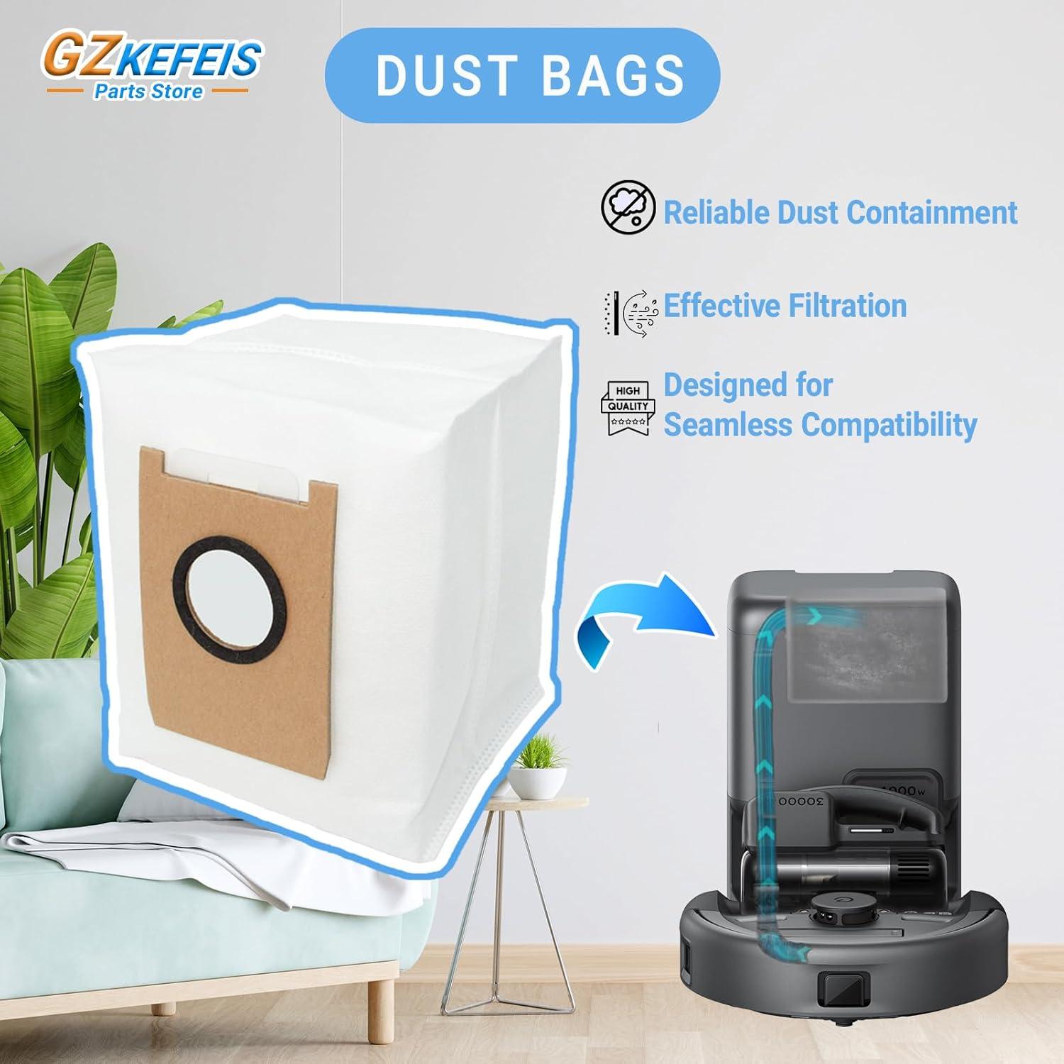 Paquete de 5 Bolsas de Polvo GZKEFEIS para Aspiradora eufy E20