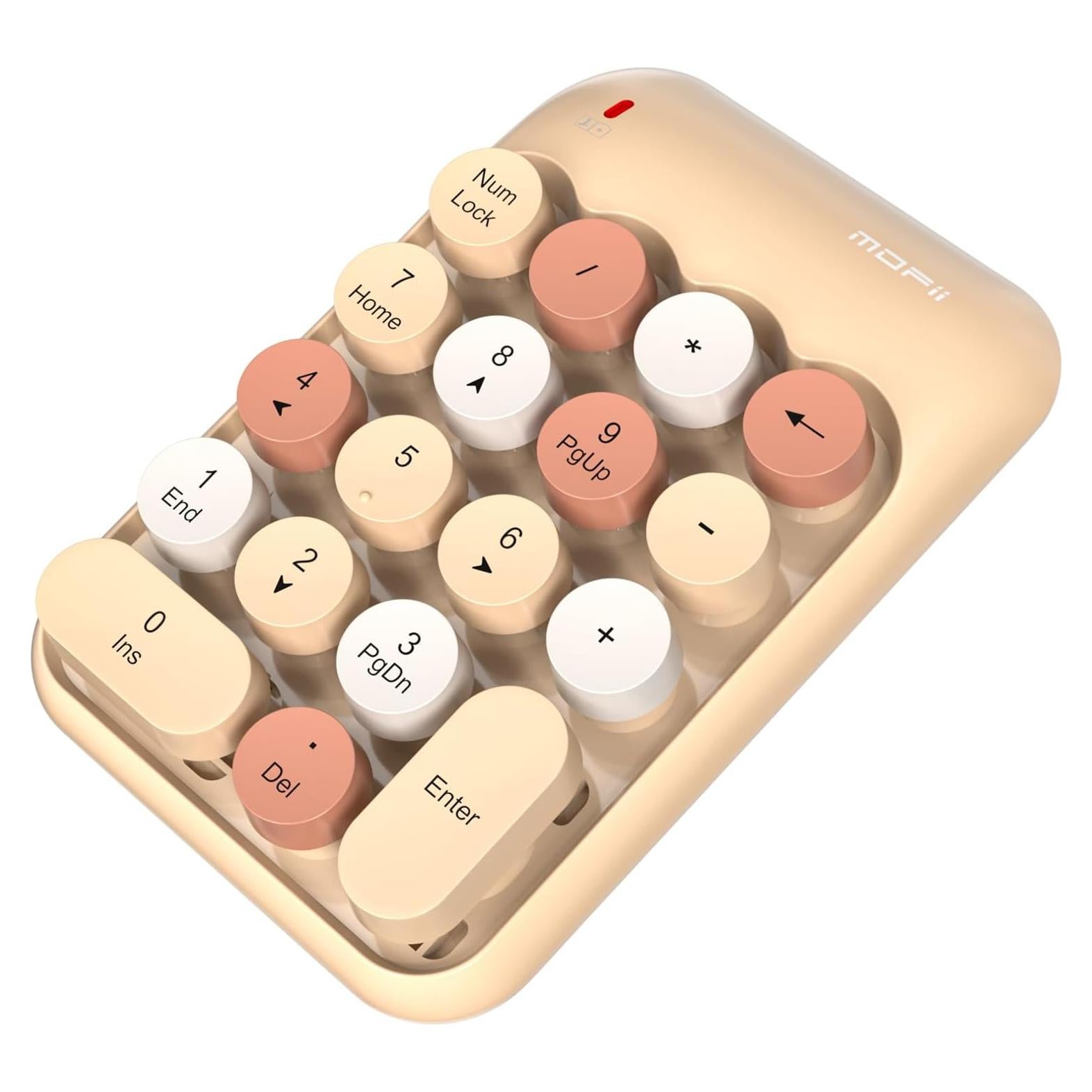 Teclado Numérico Inalámbrico Colorido 18 Teclas Portátil