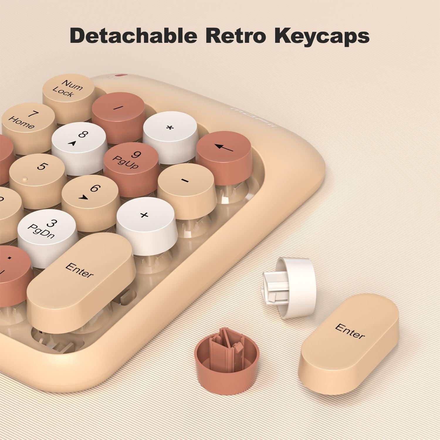Teclado Numérico Inalámbrico Colorido 18 Teclas Portátil