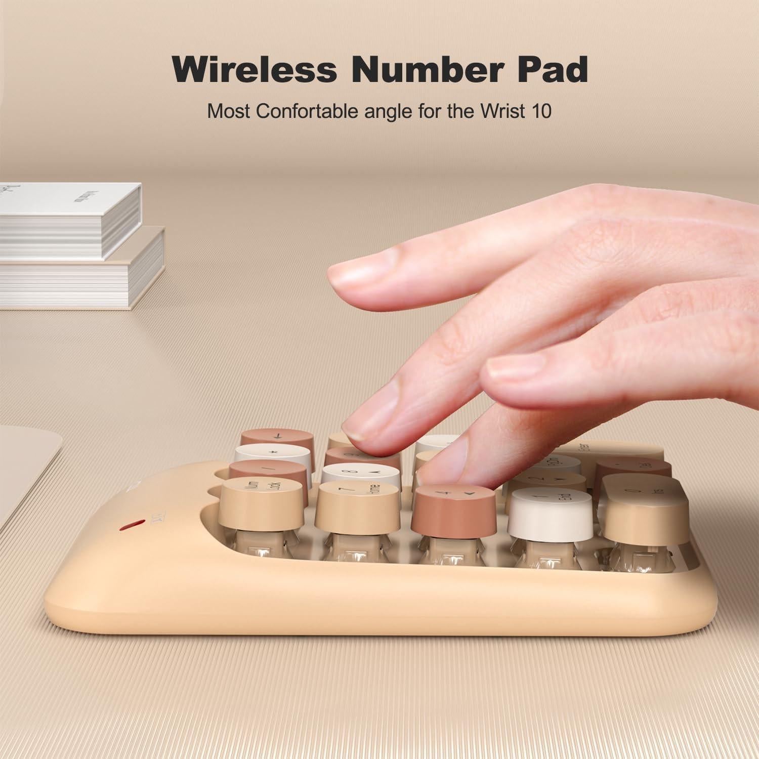 Teclado Numérico Inalámbrico Colorido 18 Teclas Portátil