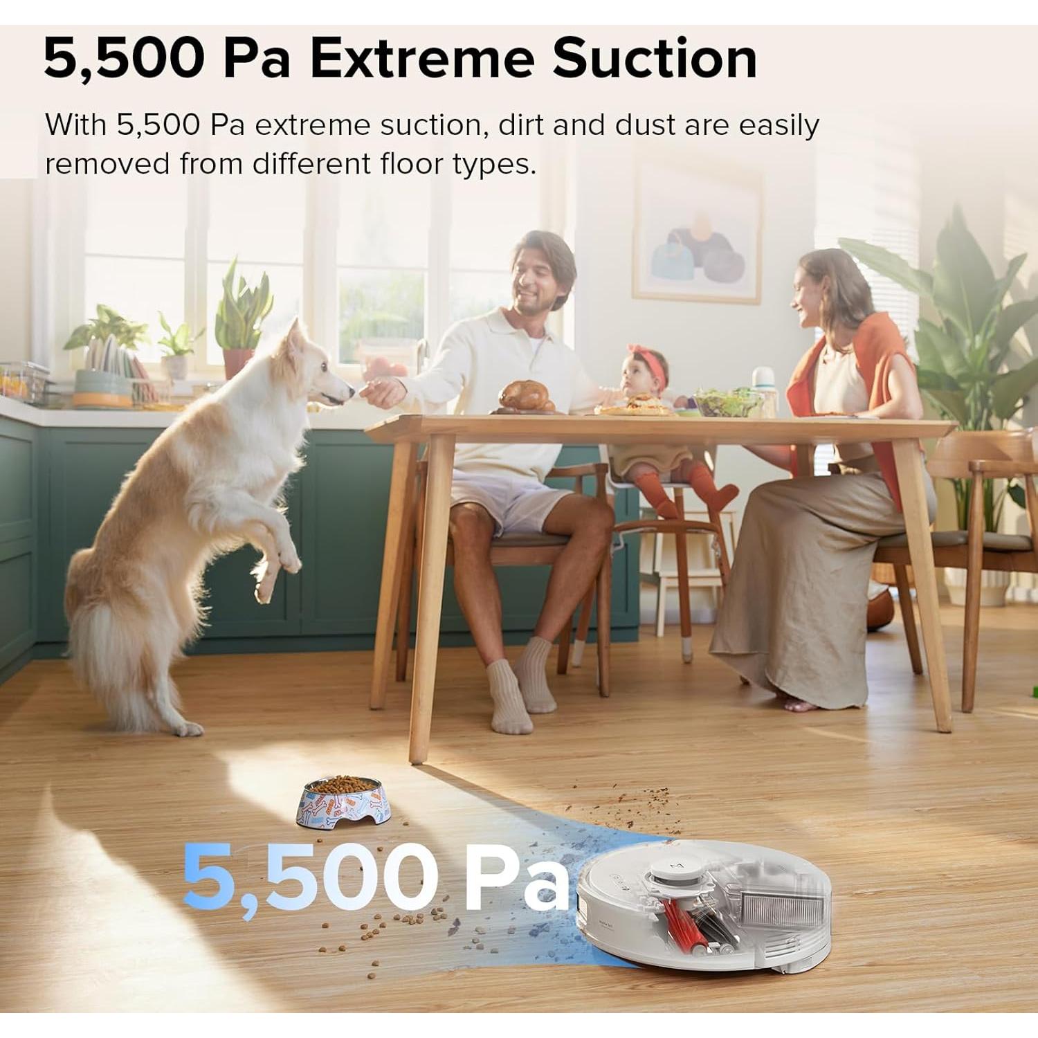 roborock Q8 Max Robot Vacuum and Mop Cleaner with Dual Main Brush Replacement Bundle