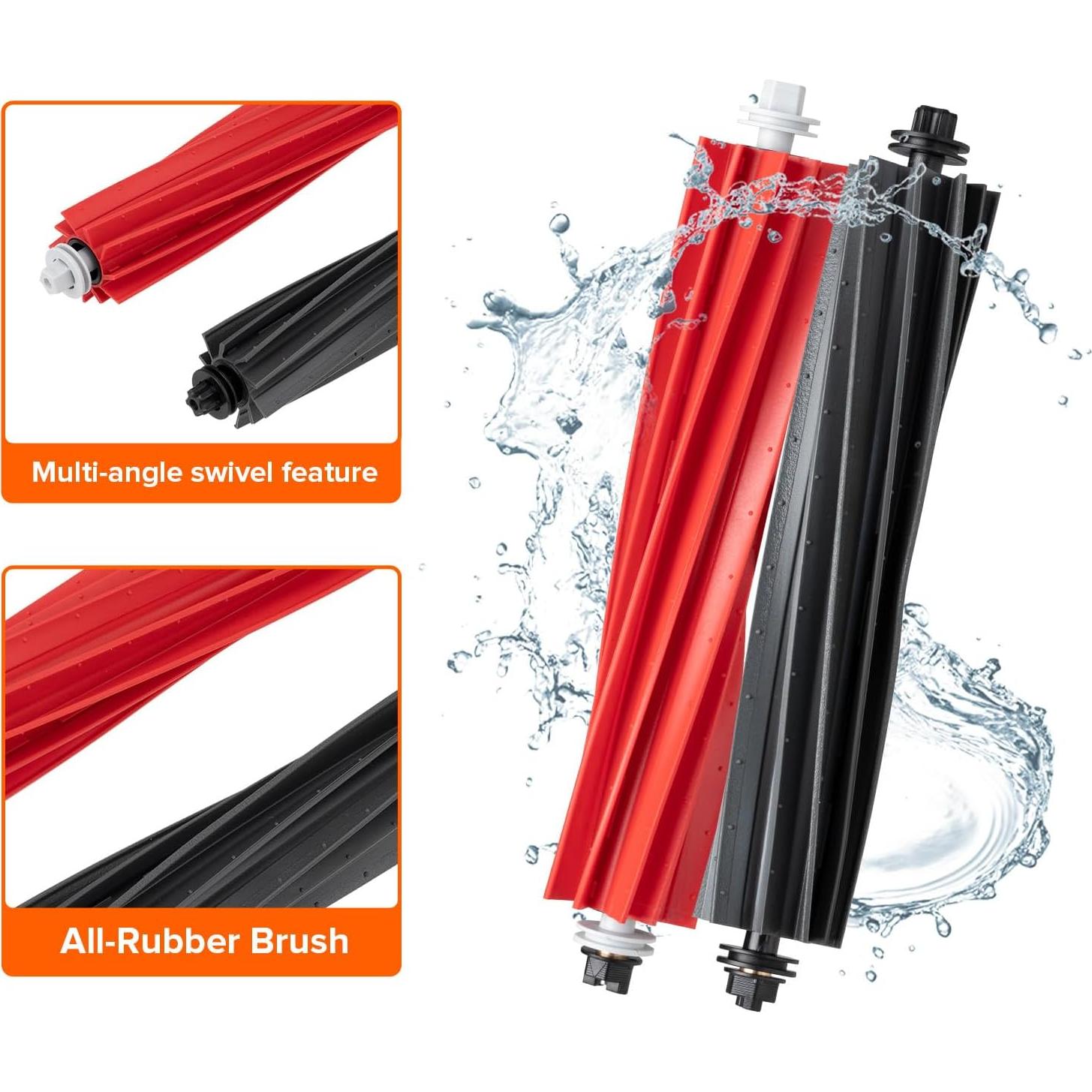 roborock Q8 Max Robot Vacuum and Mop Cleaner with Dual Main Brush Replacement Bundle