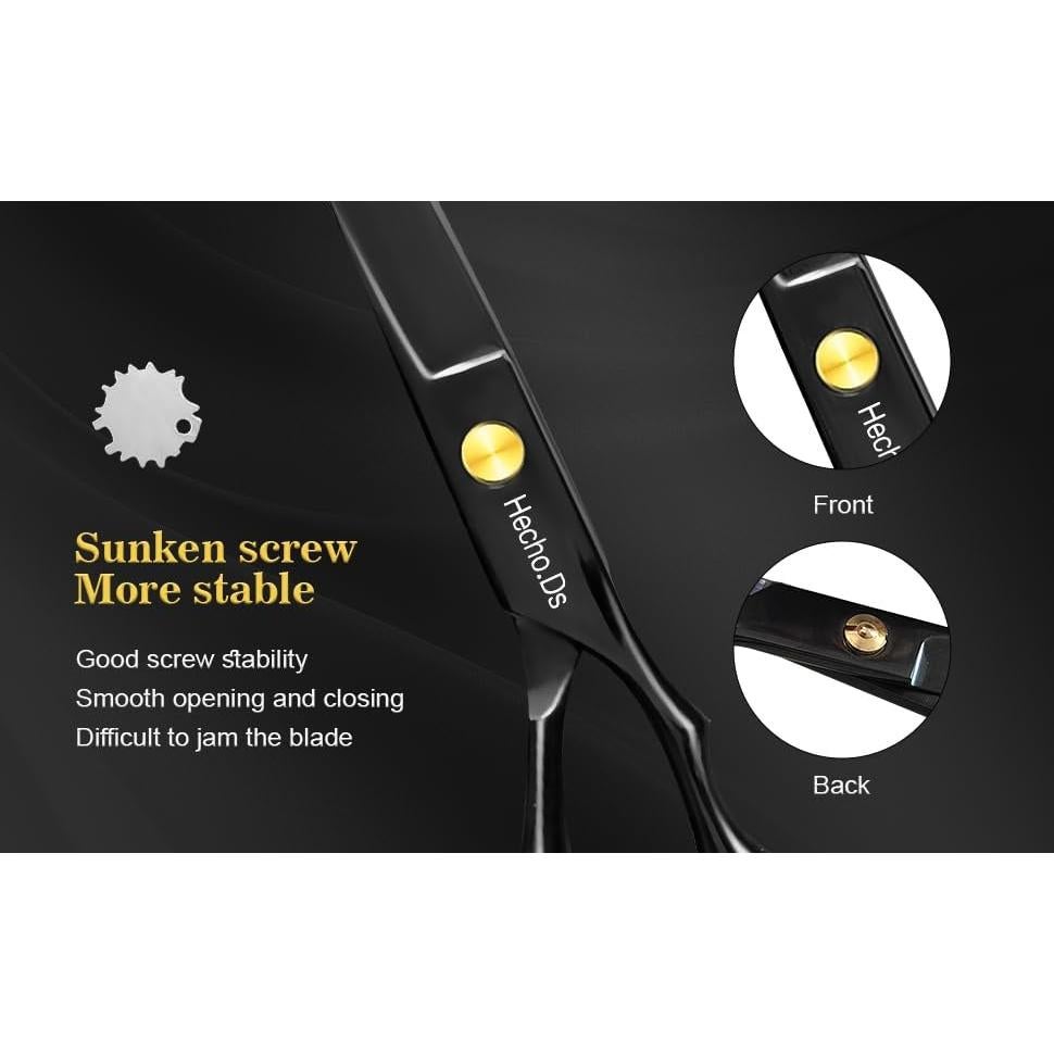 Juego de tijeras de peluquería Hecho.Ds 12 piezas profesional