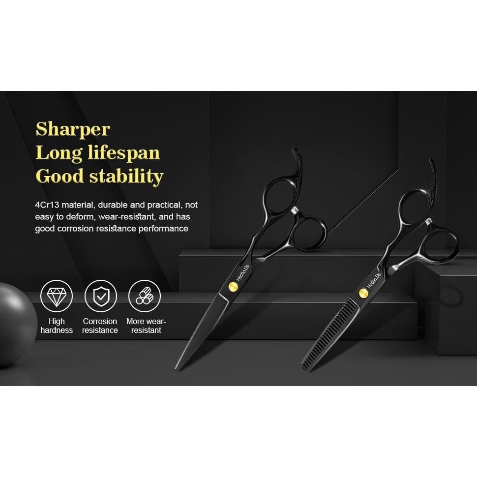 Juego de tijeras de peluquería Hecho.Ds 12 piezas profesional