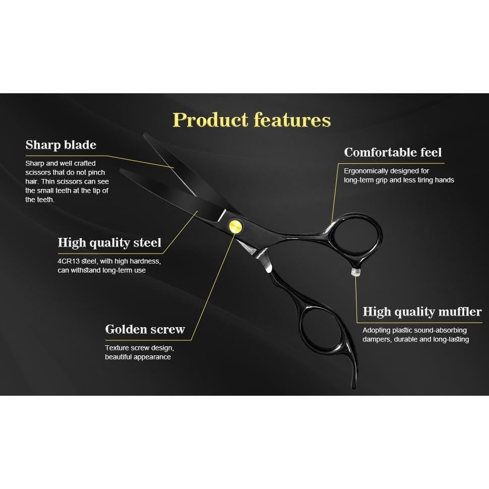 Juego de tijeras de peluquería Hecho.Ds 12 piezas profesional