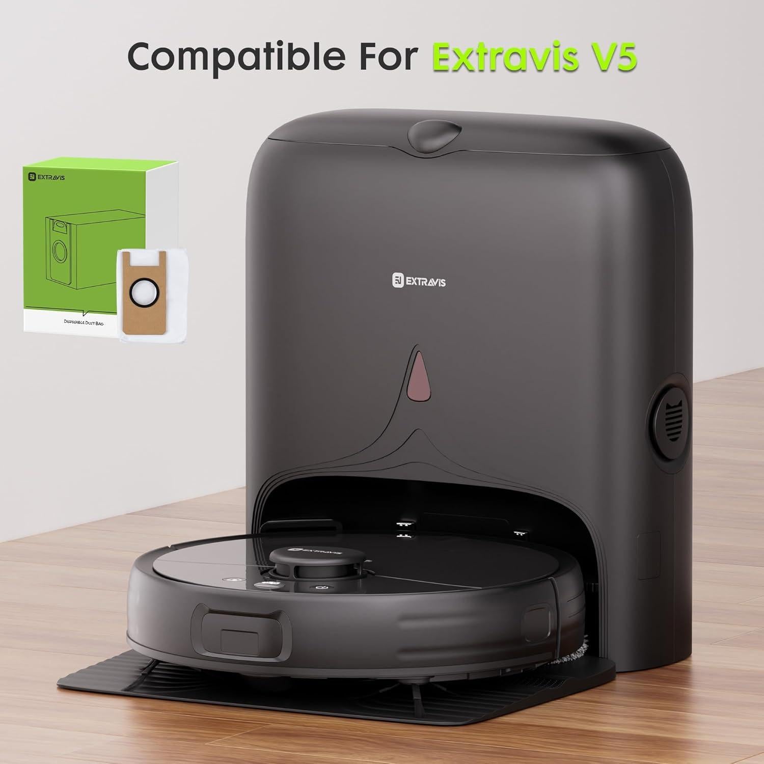 Repuestos Aspiradora Robot Extravis V5 - 4 Cepillos, 4 Paños, 4 Filtros HEPA