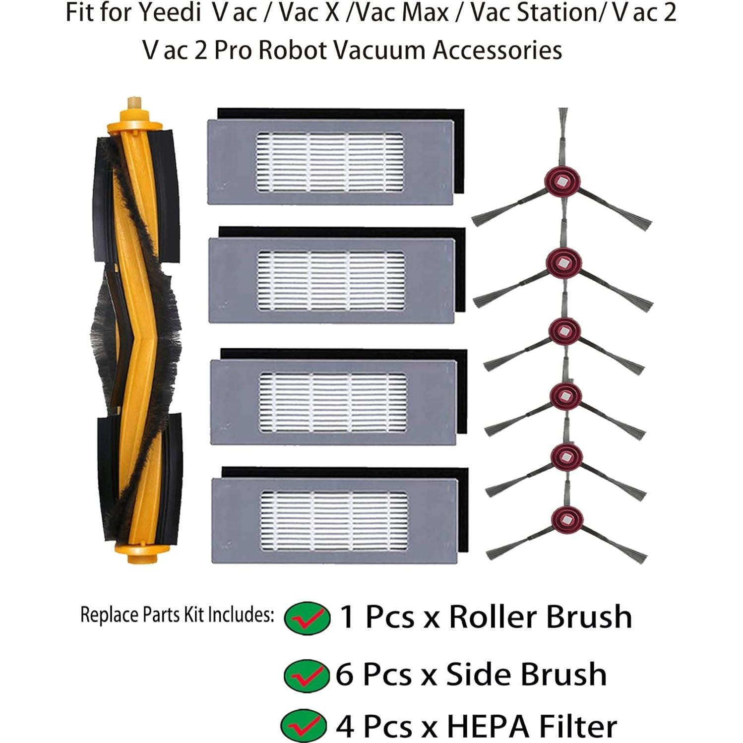 Kit de Repuestos para Aspiradora Robot Yeedi Vac - 11 Piezas