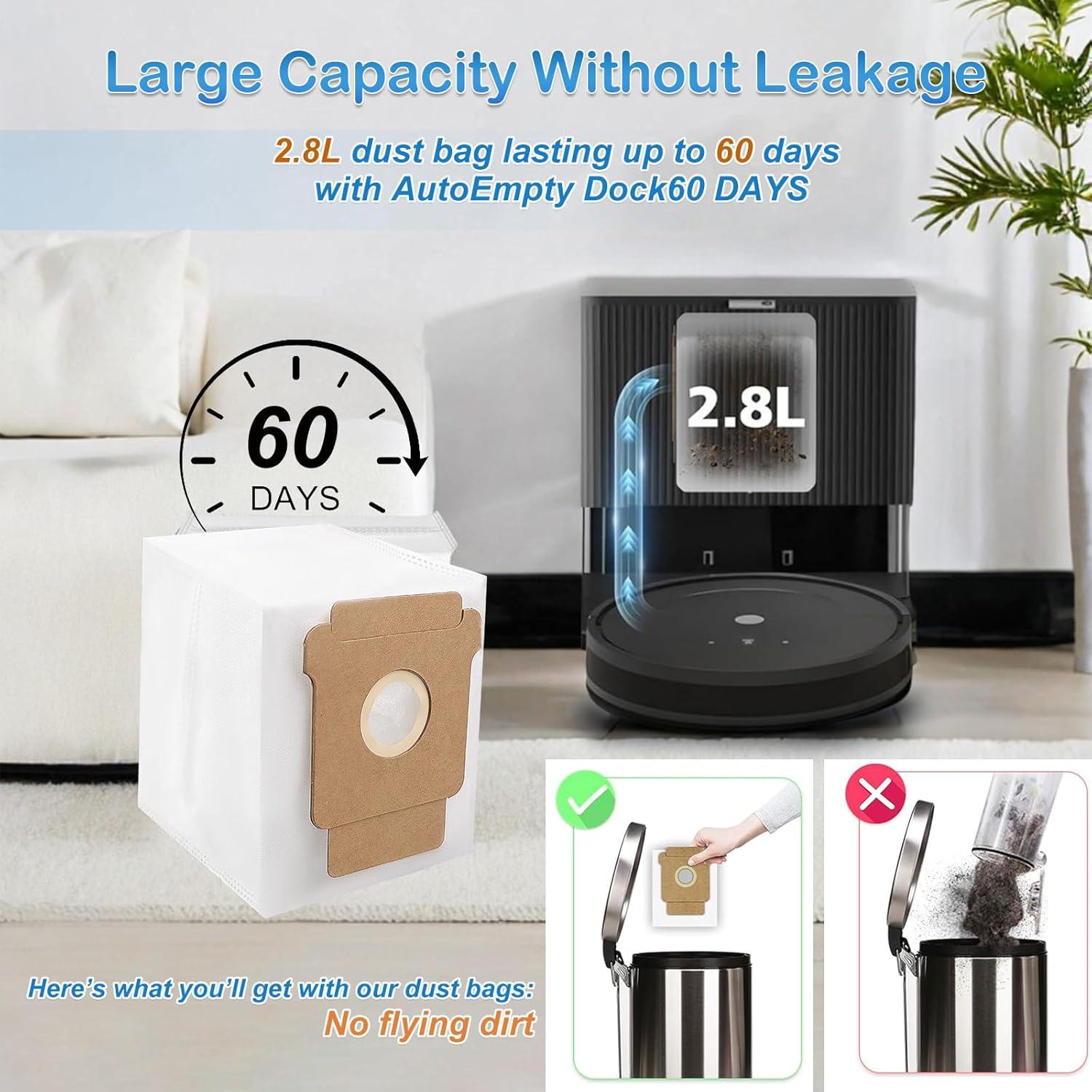 Paquete de 10 bolsas de polvo Estelife Q0520 para iRobot Roomba