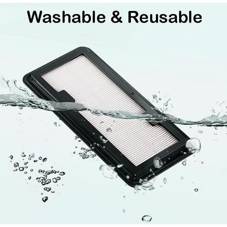 SCREENTRONICS Pre-Motor Filter & Exhaust VCA-RHF95 HEPA Filter Set Replacement for Samsung Jet Bot VCA-SAE90 VAC-RAE85A Clean Station, Jet Bot VR30T80313W Jet Bot + VR30T85513W/AA Robot Vacuum Cleaner