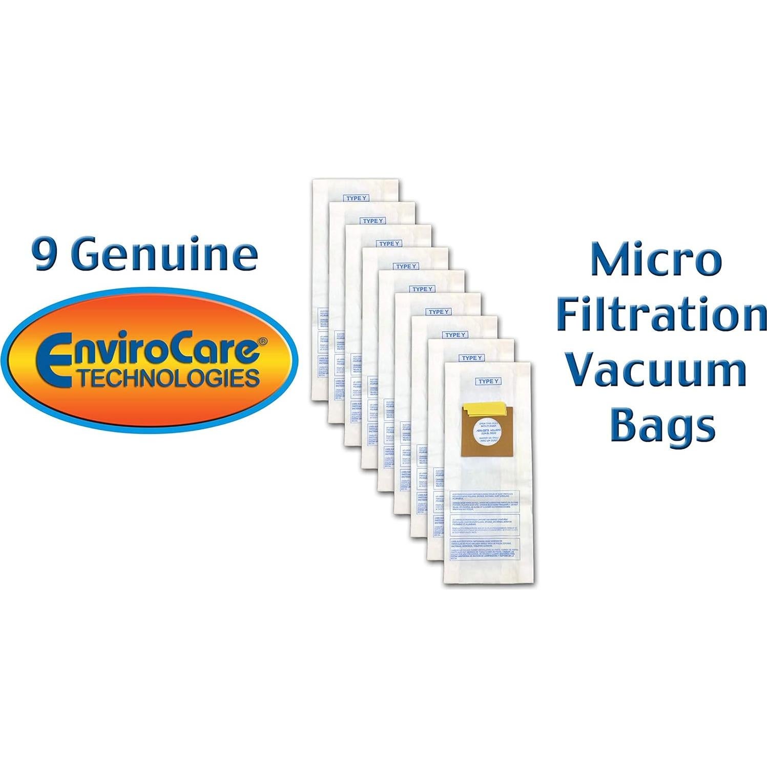 Bolsas de Aspiradora EnviroCare 859-9 para Hoover WindTunnel - Paquete de 9