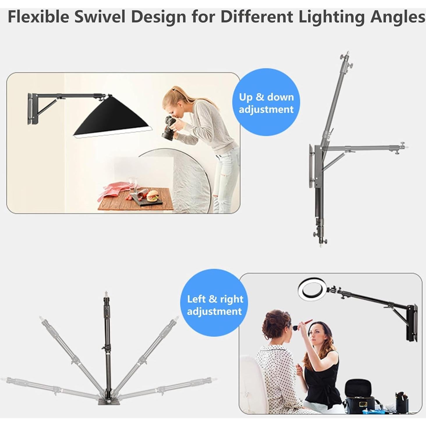 Soporte de Pared para Luz de Anillo ITOTIN 135cm Ajustable