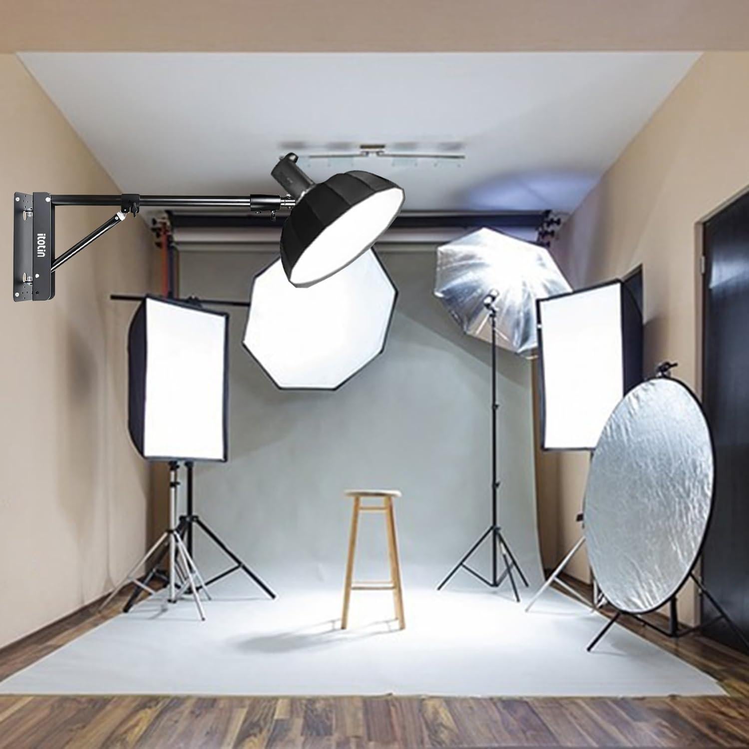 Soporte de Pared para Luz de Anillo ITOTIN 135cm Ajustable