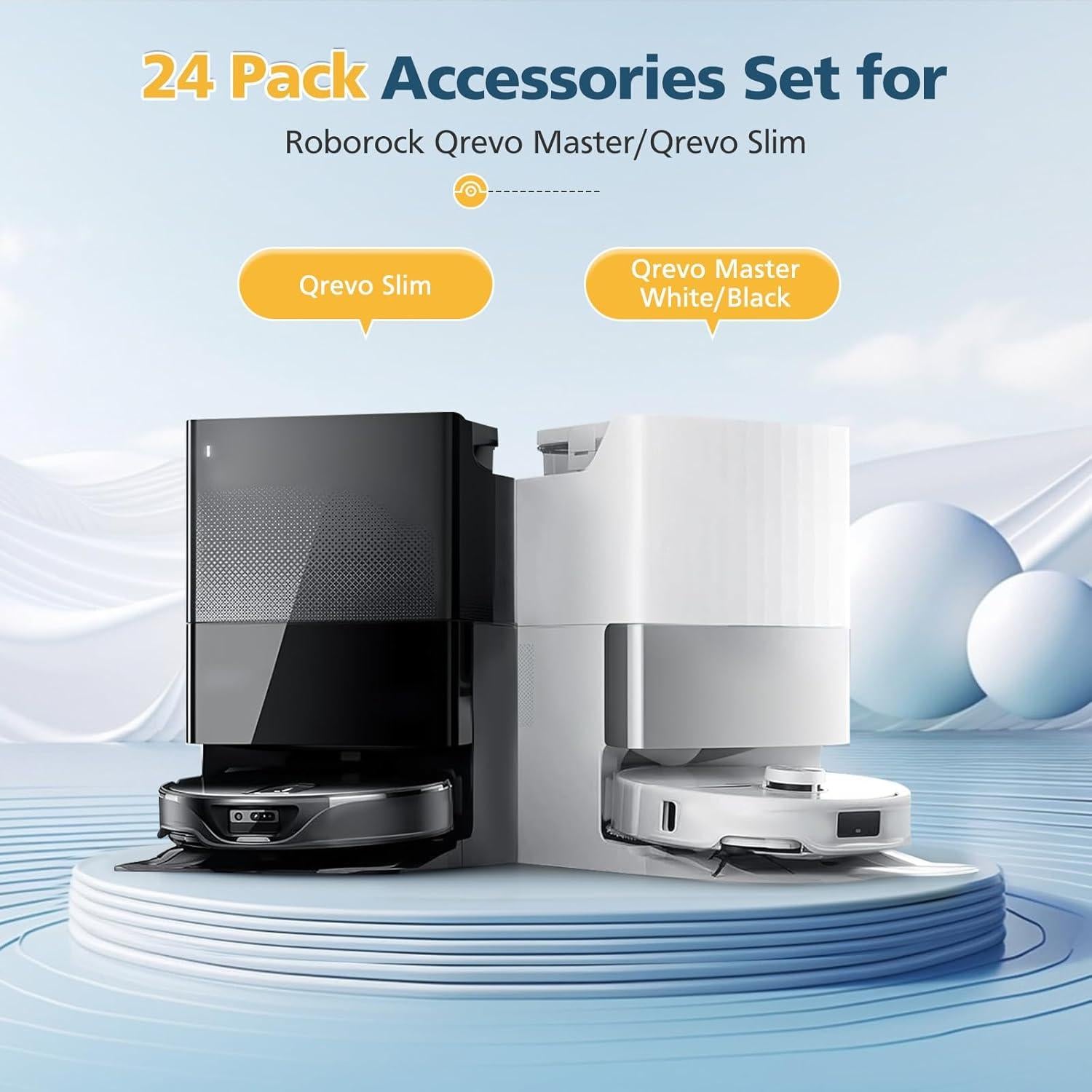 Kit de Repuestos 24 Piezas para Roborock Qrevo Master/Slim