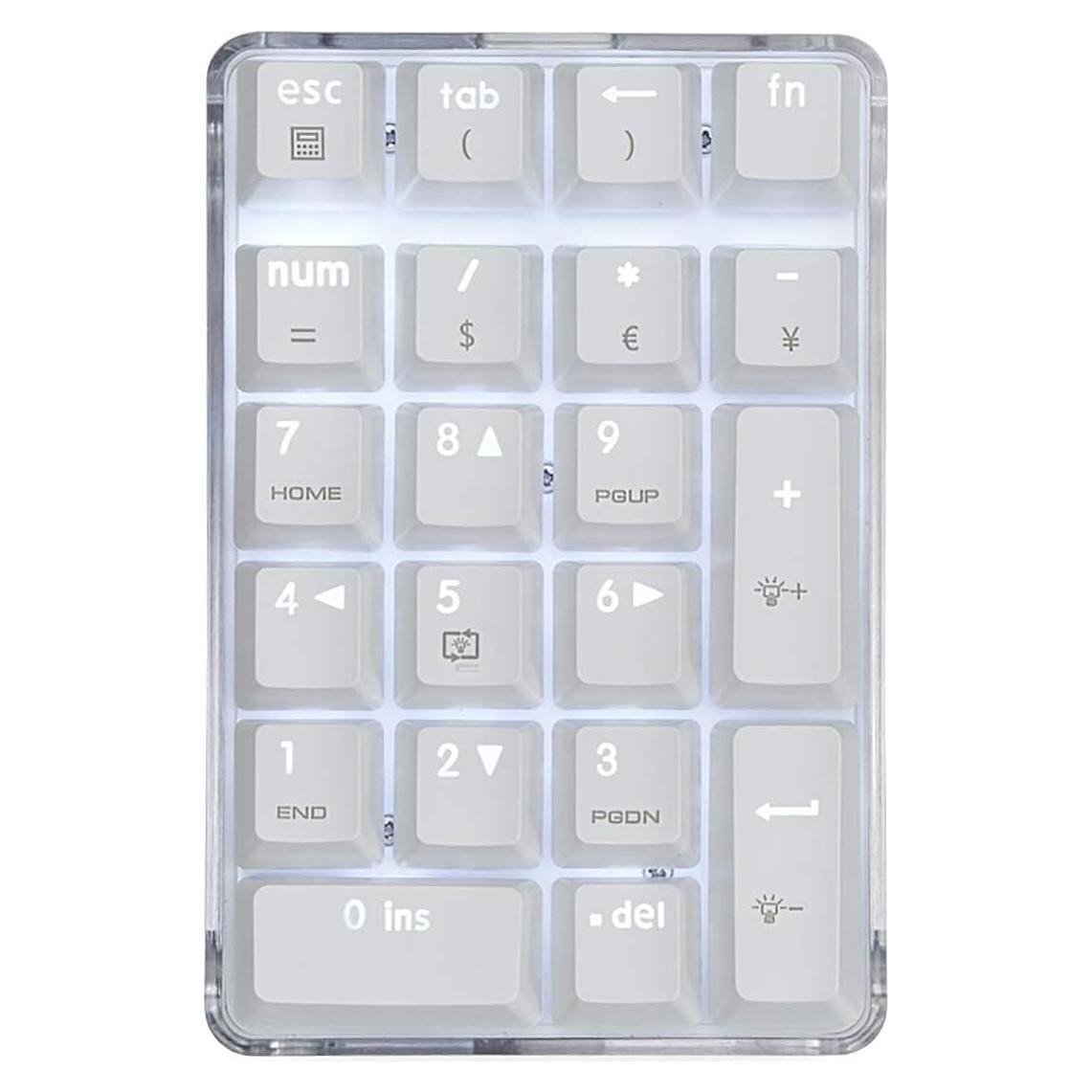 Teclado Numérico Mecánico Qisan GATERON Azul Retroiluminado 21 Teclas