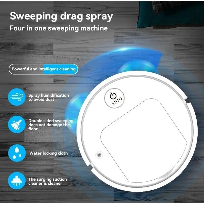 Robot Aspirador Automático 3 en 1 ALisasin USB 22.86cm